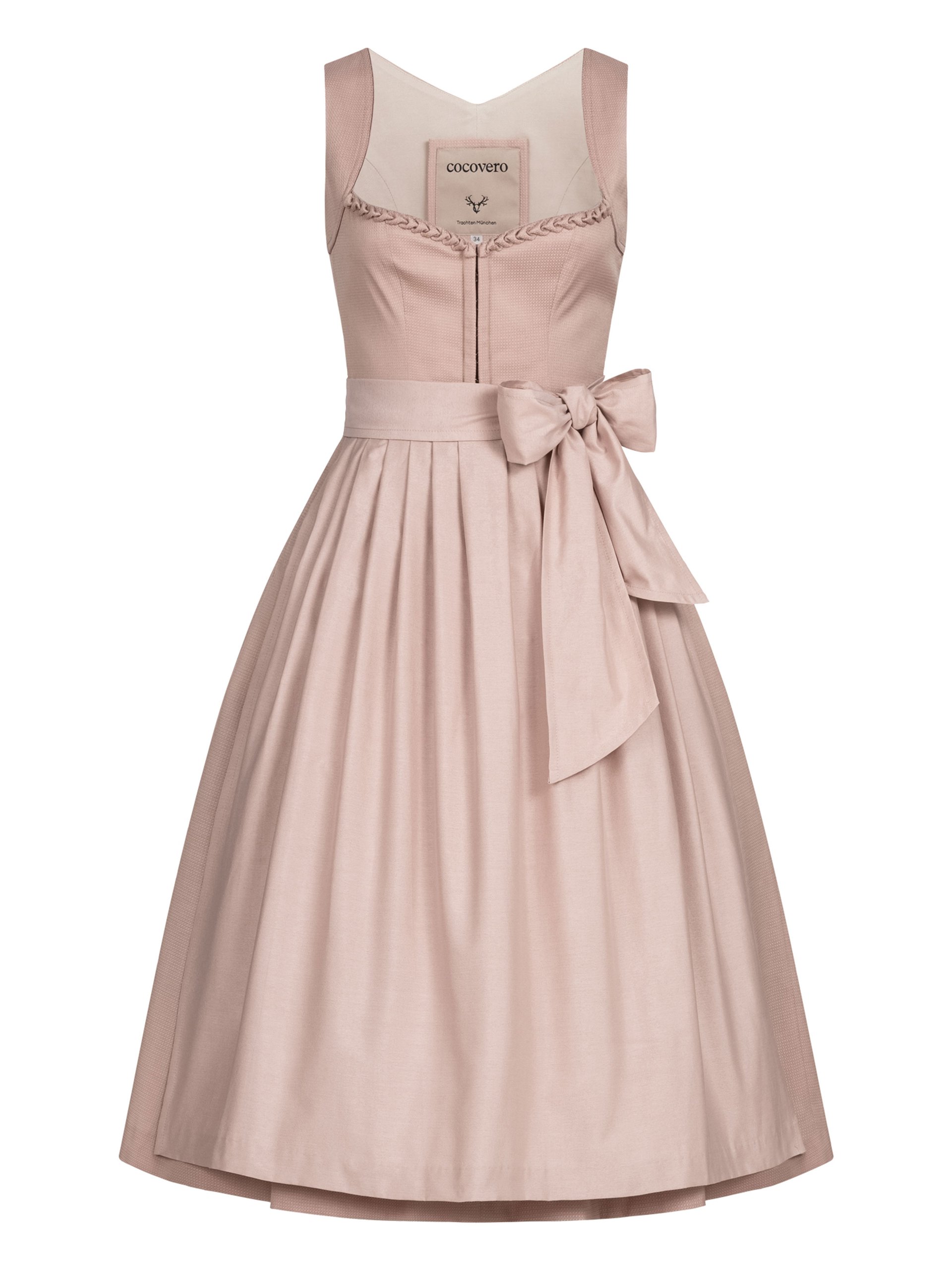 Damen Trachten Dirndl ärmellos Rosa ca. Gr. 36 v. Oscar main image 1