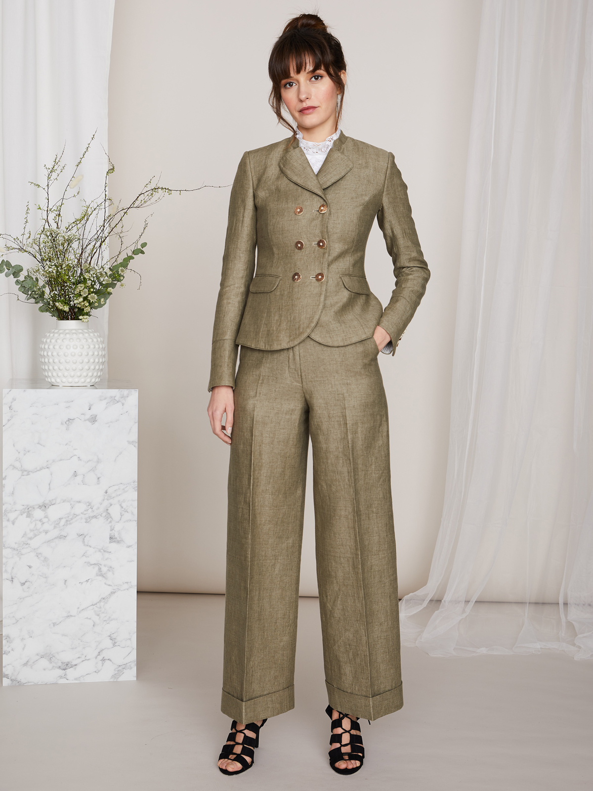 Elegante Marlenehose in Chinchilla