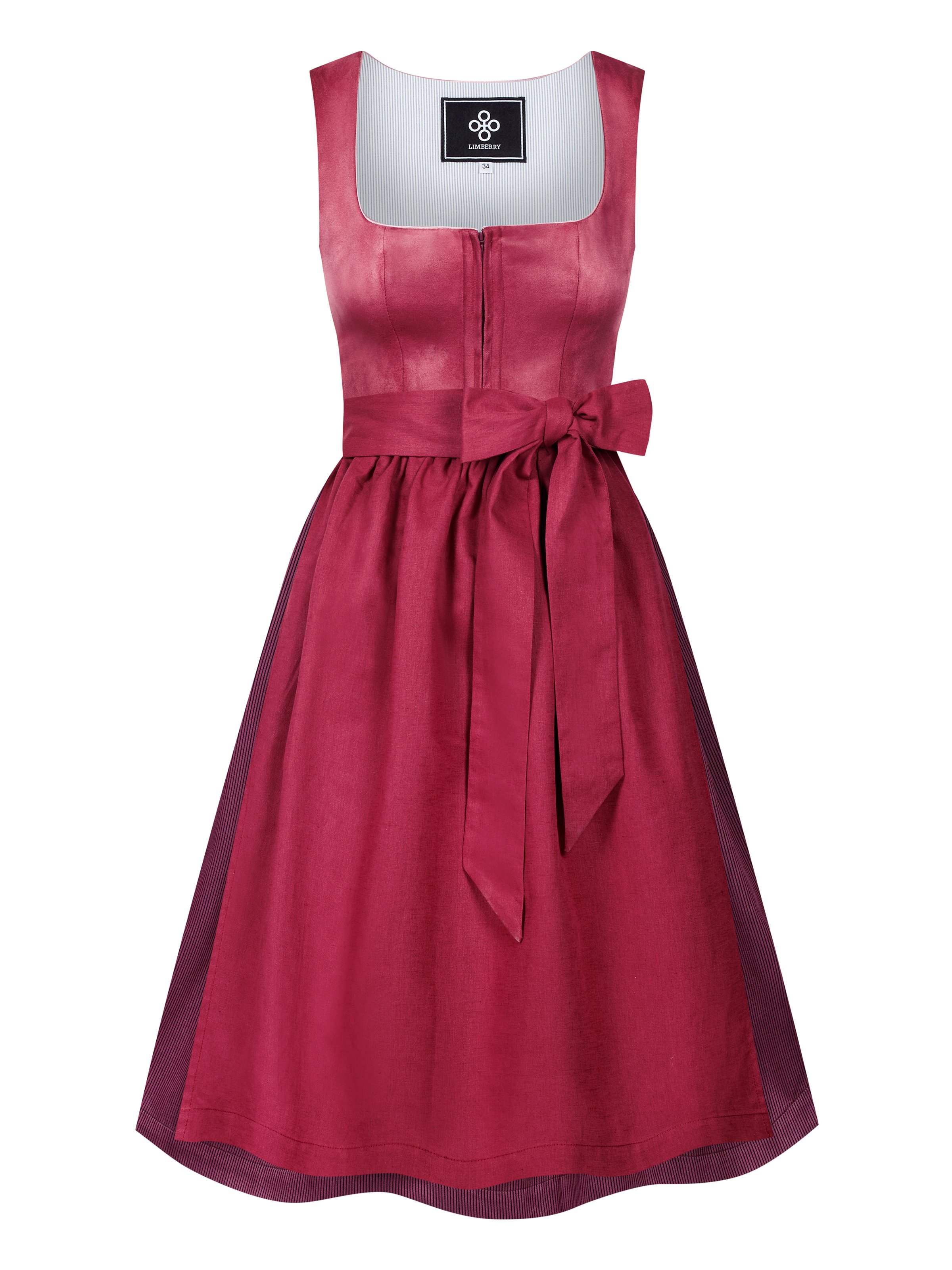 Beerenfarbenes Dirndl mit Velours-Mieder Beerenfarbenes Dirndl mit Velours-Mieder