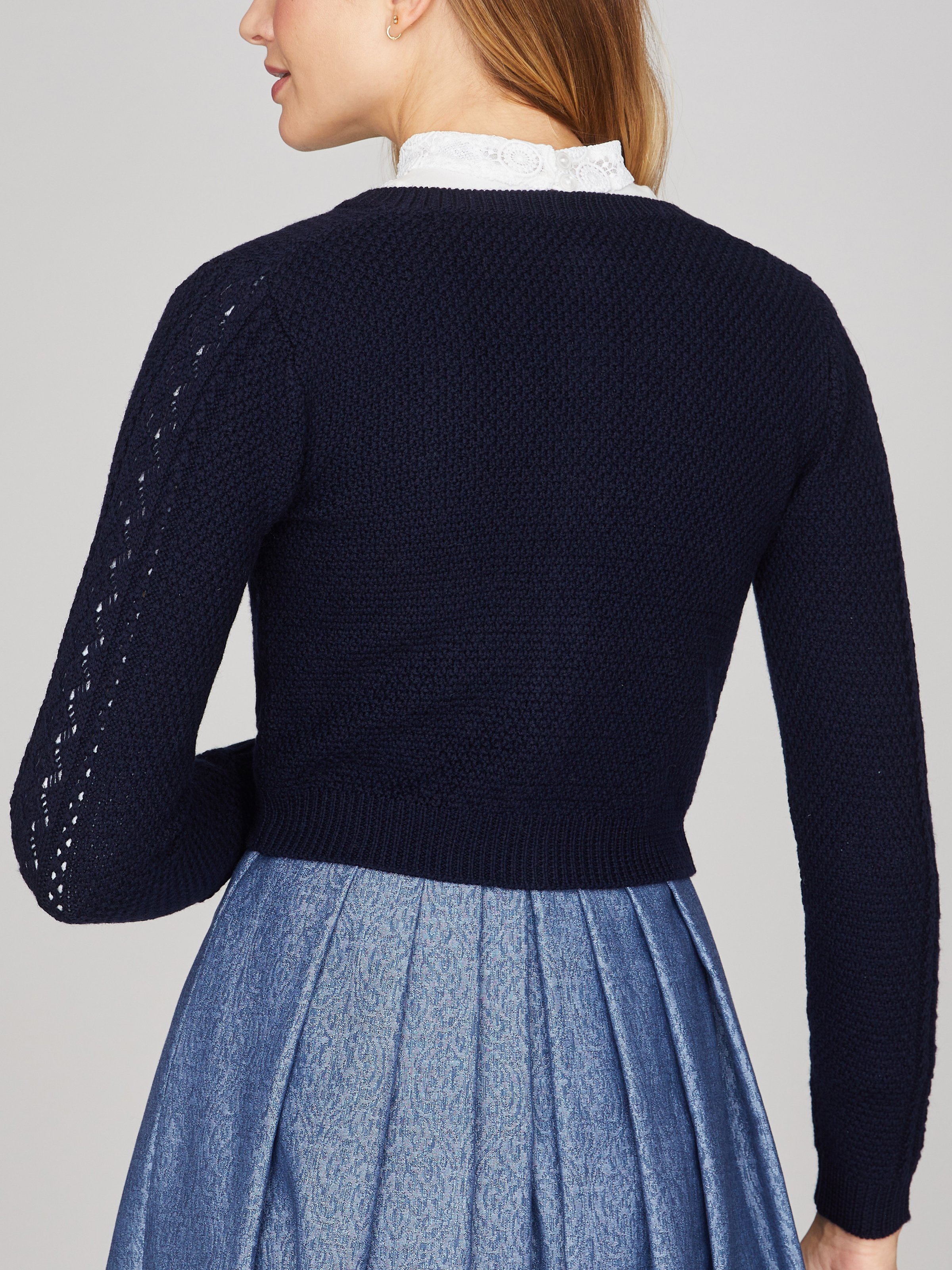 Nachtblaue Strickjacke Nachtblaue Strickjacke