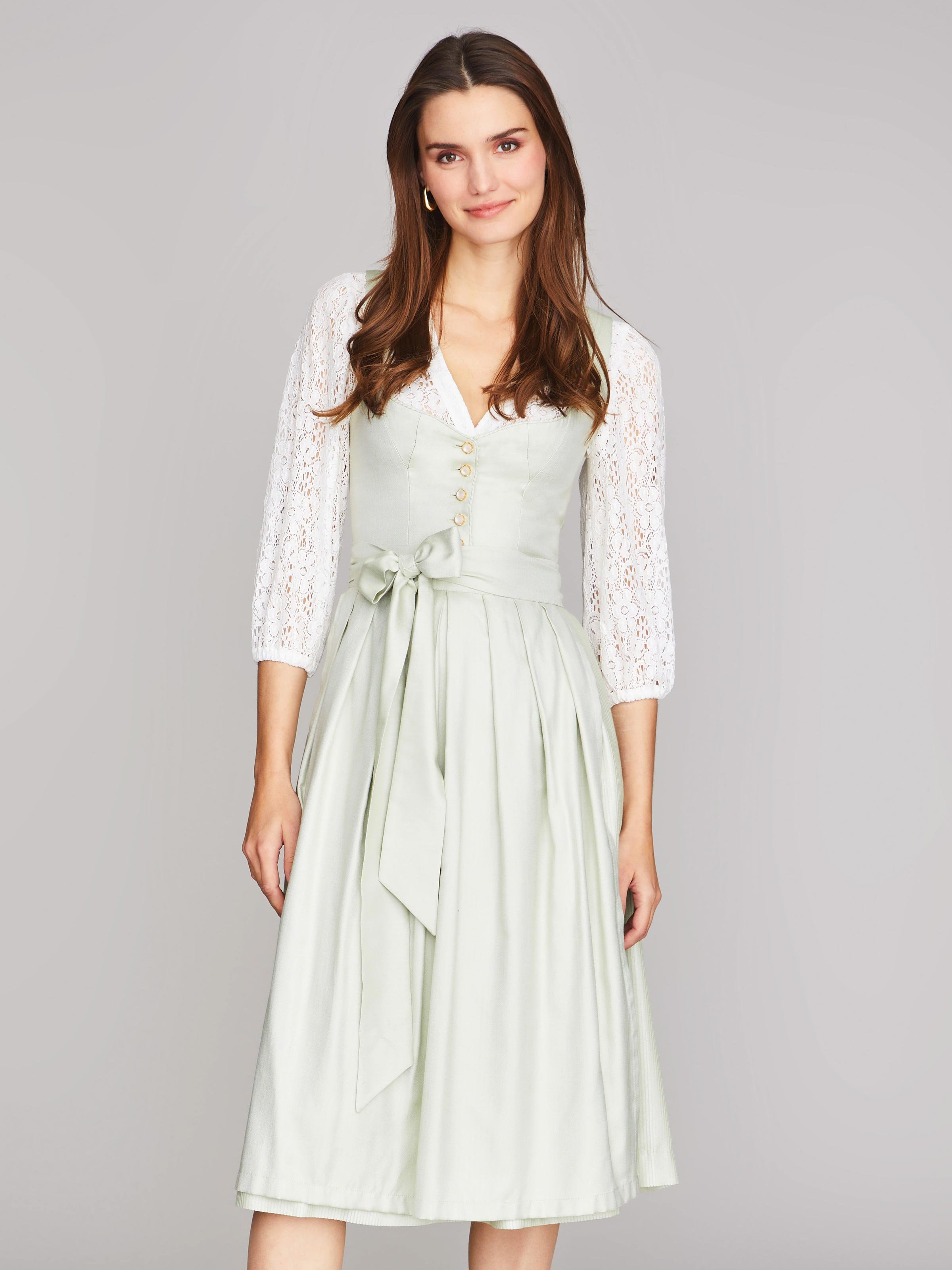 Salbeigrünes Dirndl im Monochrome-Look