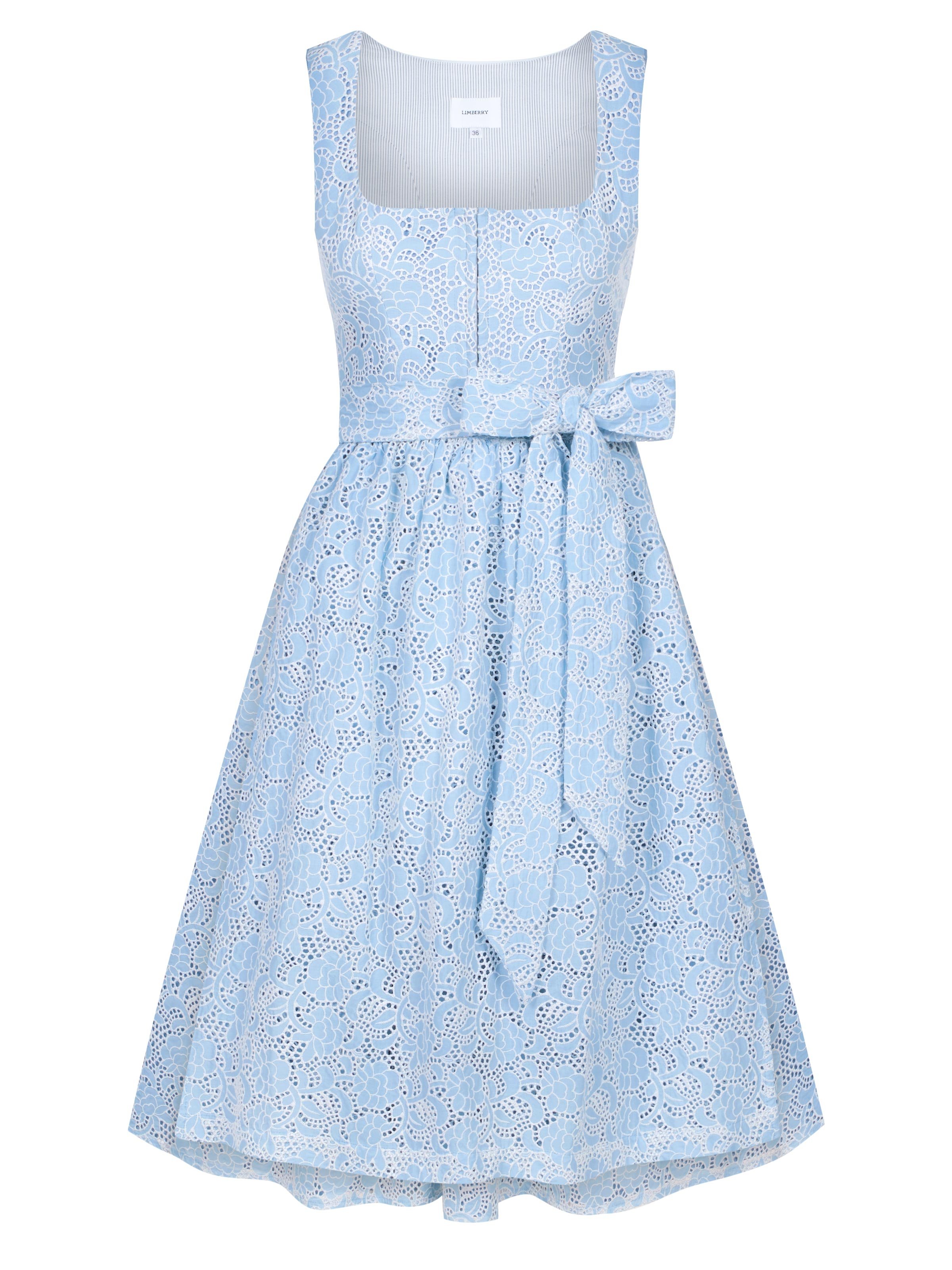 Blaues Dirndl aus Lochspitze