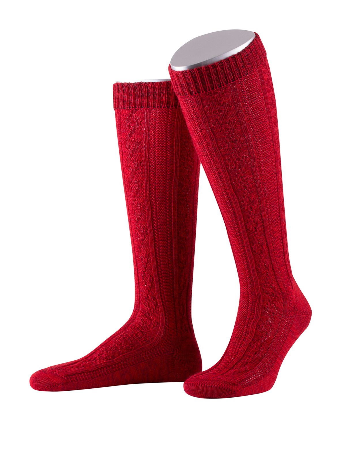 Rote Kniestrümpfe zur Tracht