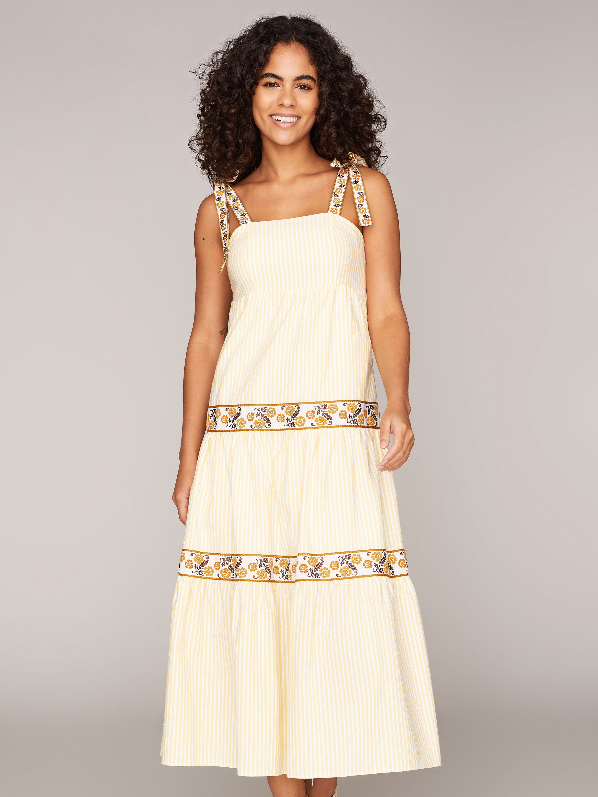Midikleid in Gelb