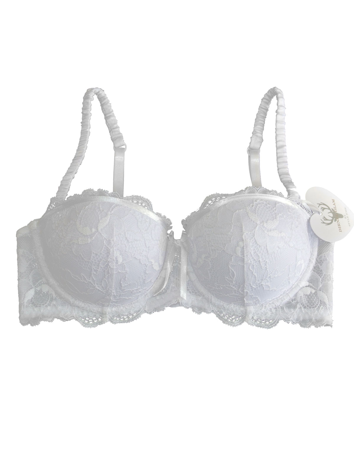 Weißer Dirndl-BH mit Spitze 