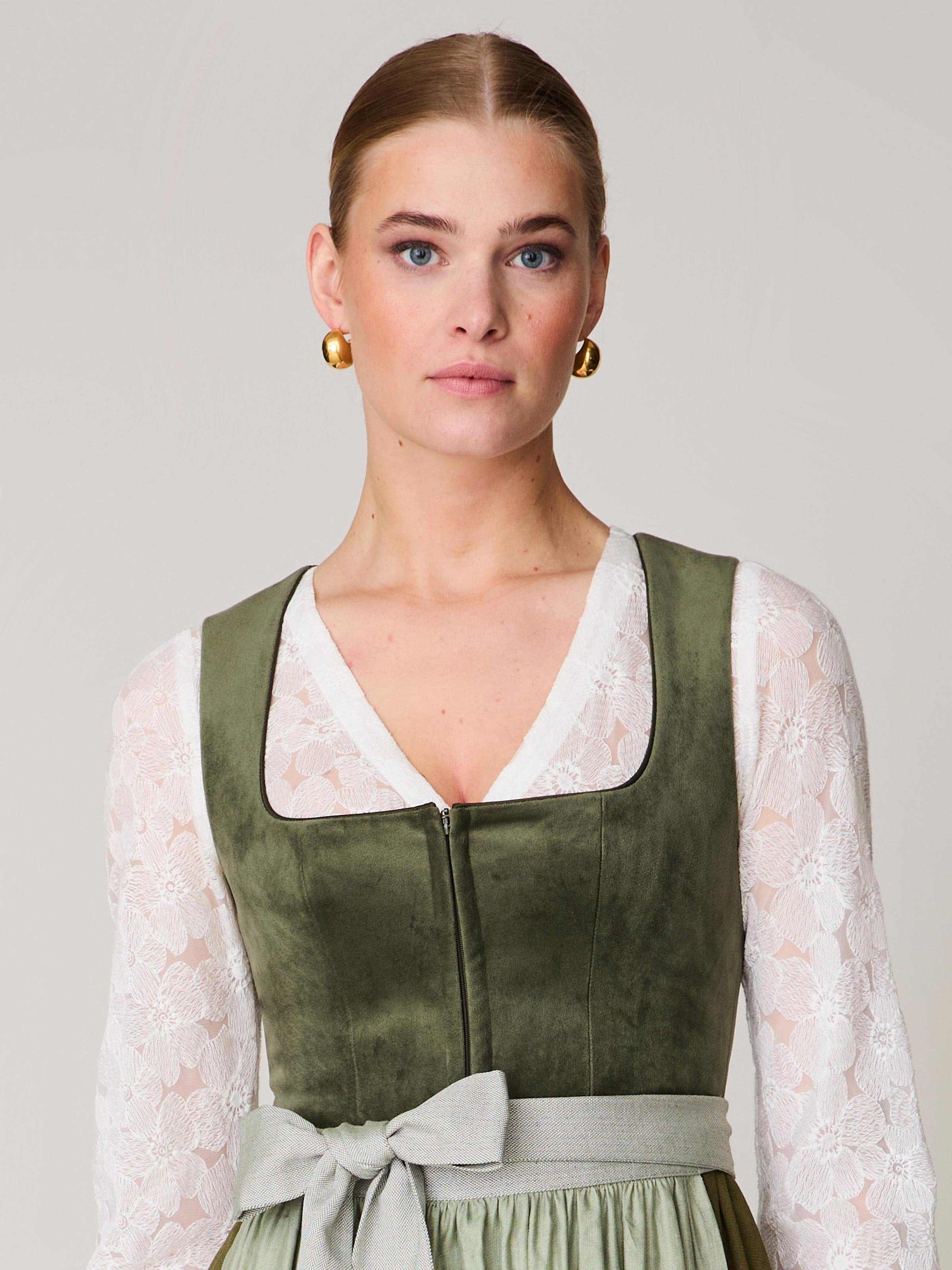 Weiße Dirndlbluse 