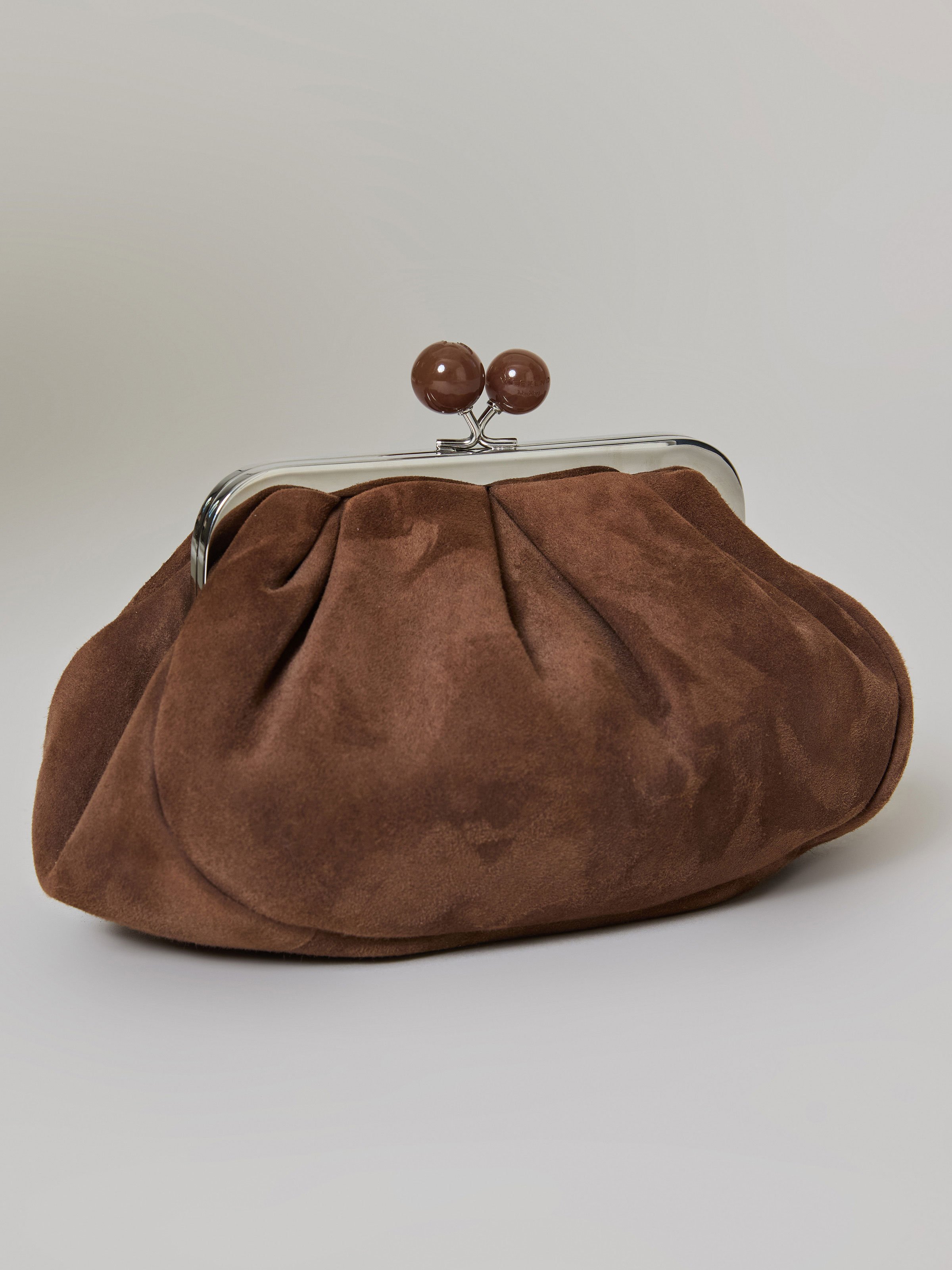 Braune Pasticcino Tasche aus Veloursleder