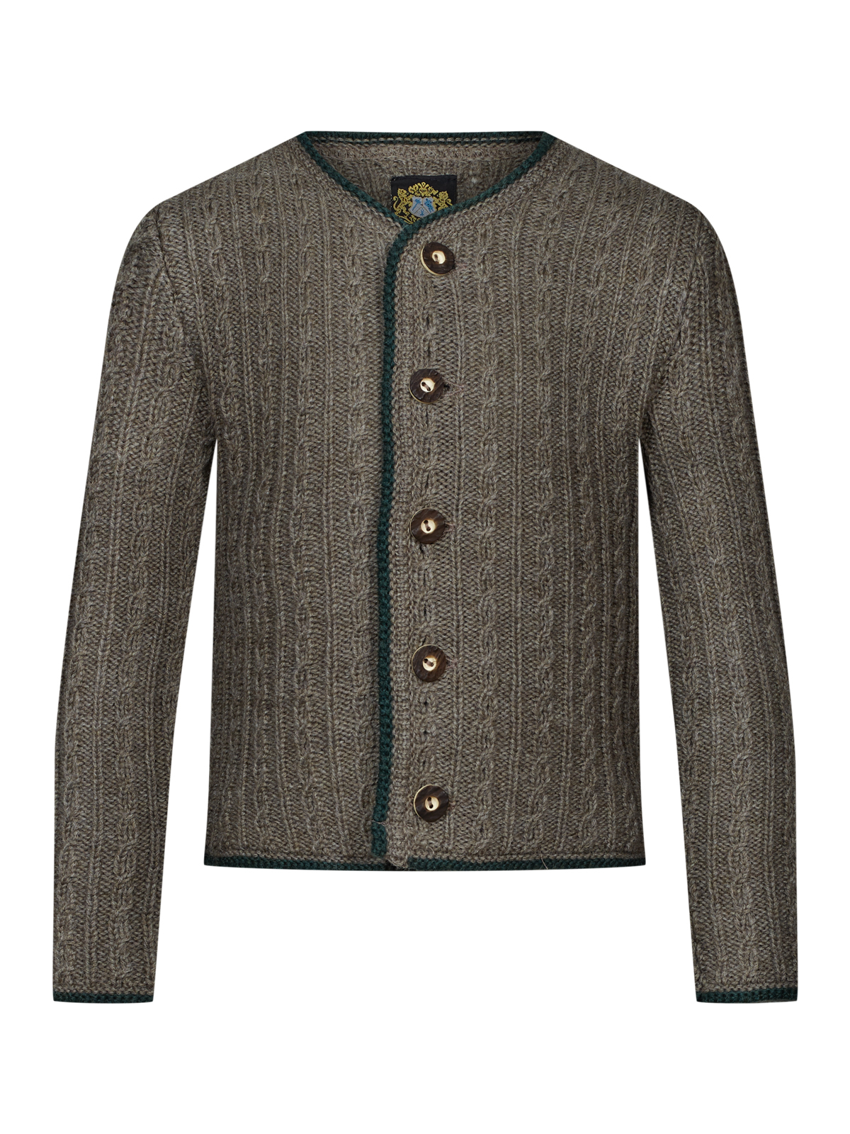 Kinder Strickjacke aus hellbrauner Schurwolle