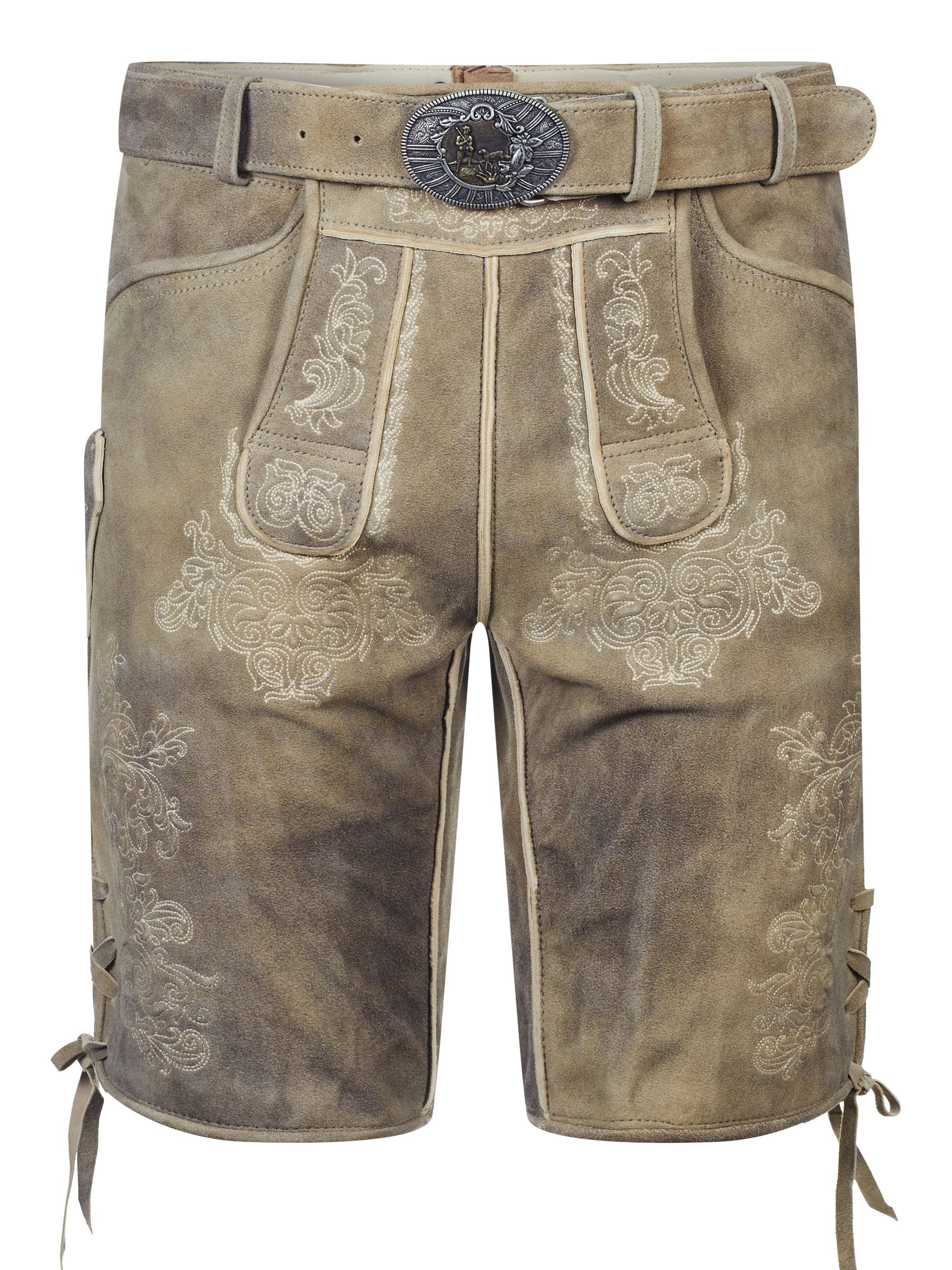 Natur-farbene Ziegenlederhose  