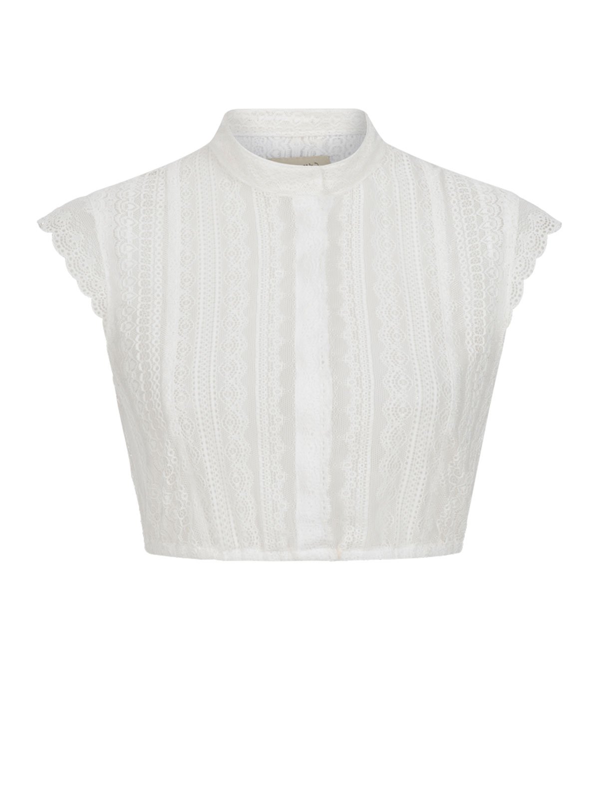 Dirndlbluse hochgeschlossen mit Flügelarm