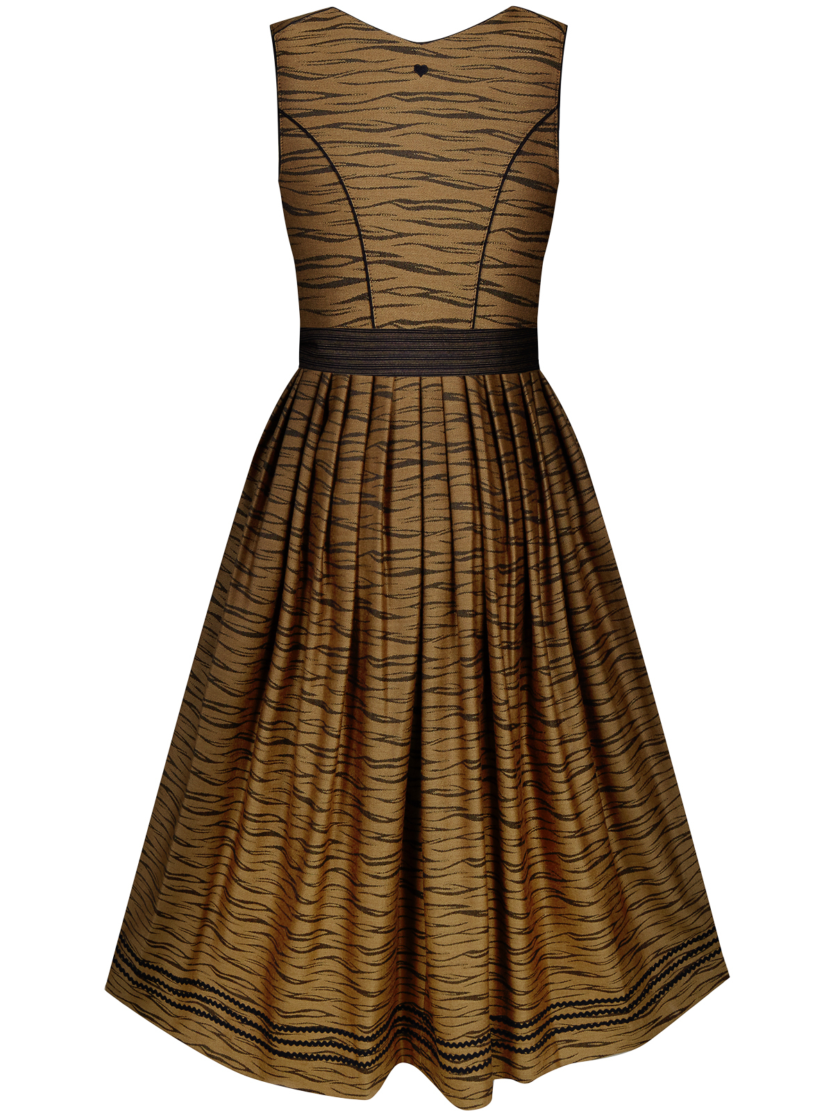 Tabak-farbenes Dirndl mit Tigerprint