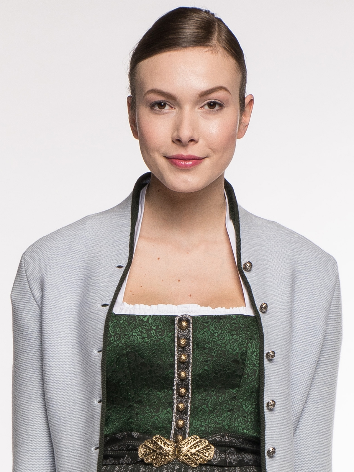 Hellblaue Strickjacke