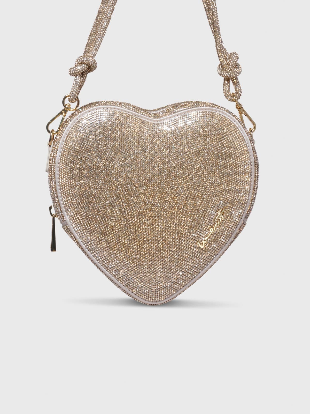 Herzförmige Tasche mit Strass