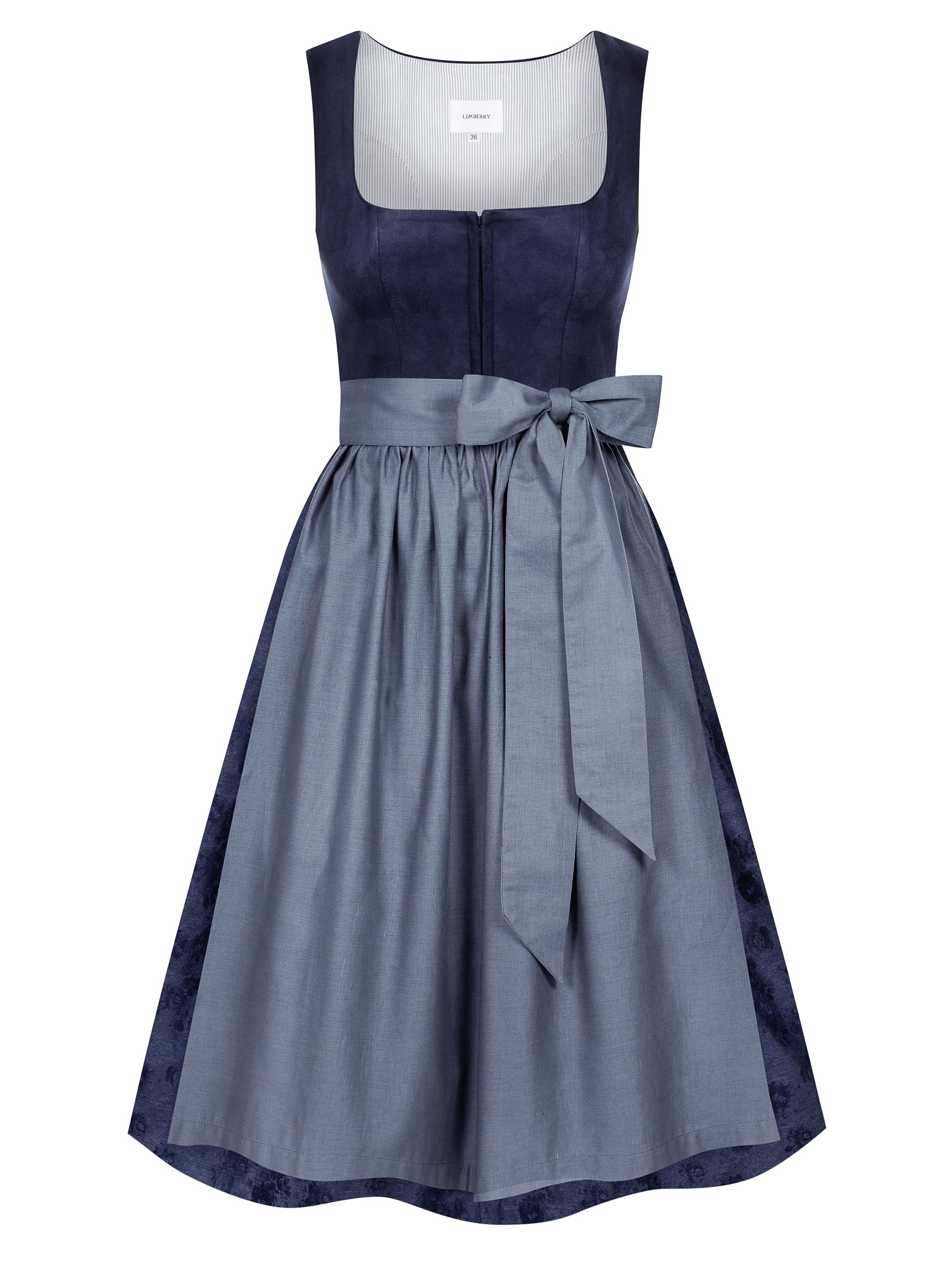 Navyblaues Dirndl mit Velours-Mieder
