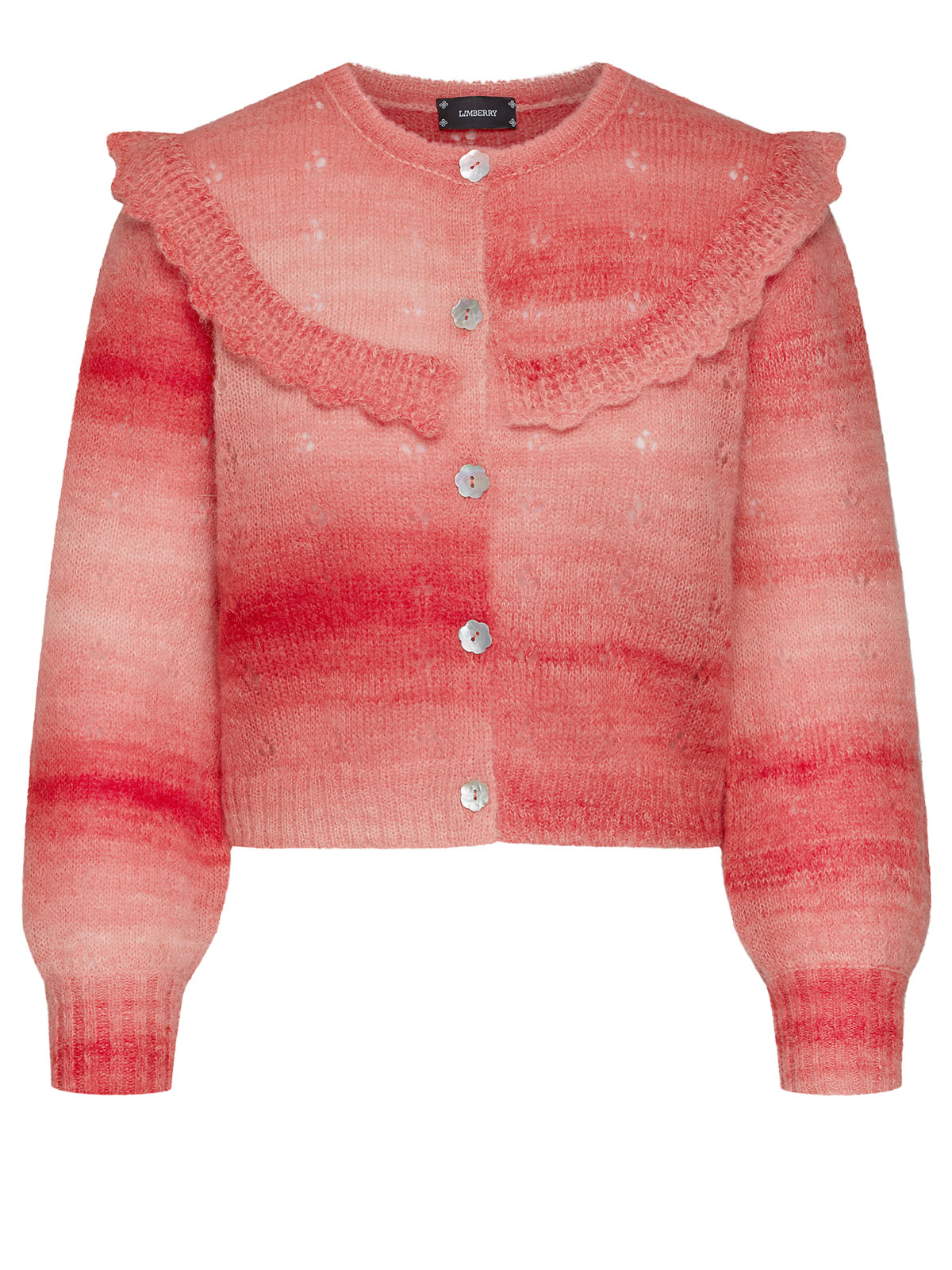 Strickjacke in Koralle