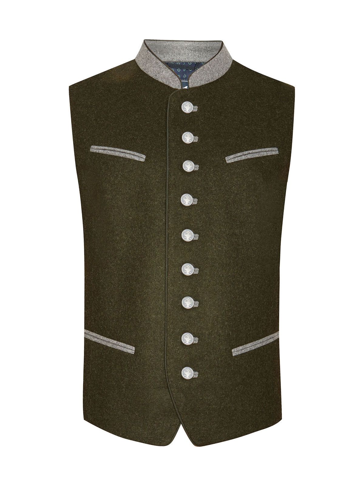 Olivgrünes Trachten Gilet