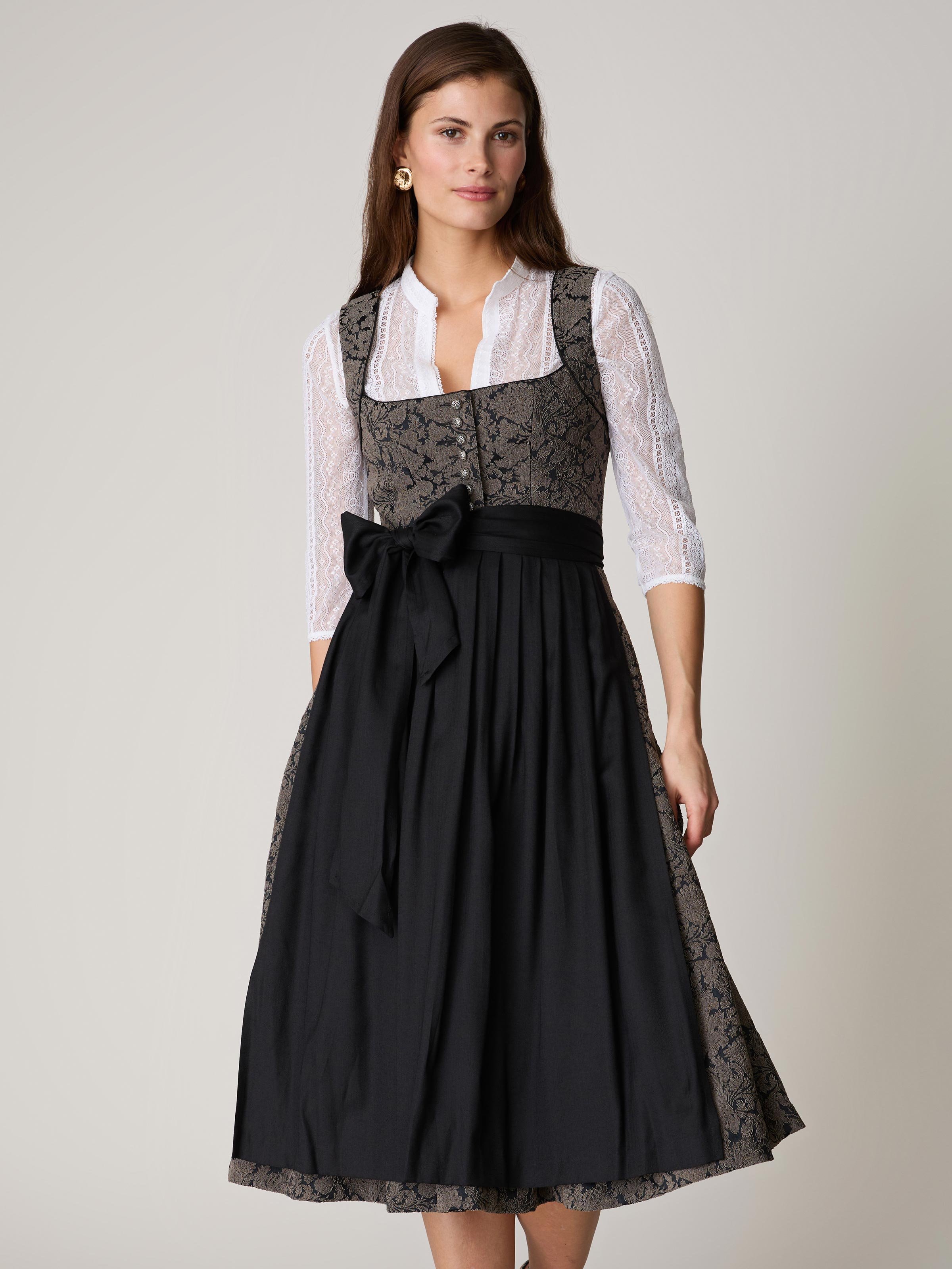 Schwarz gemustertes Dirndl