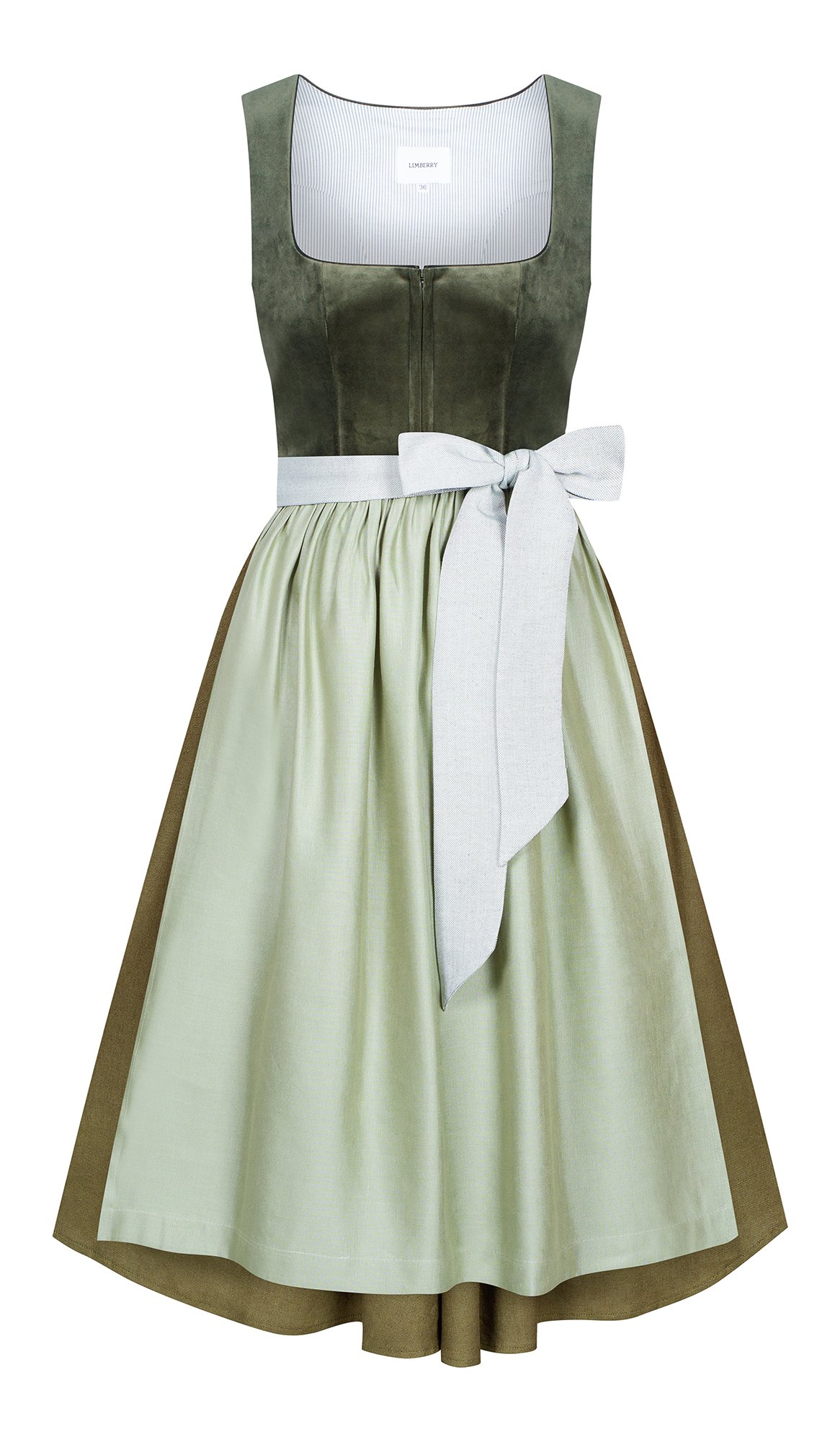 Dunkelgrünes Dirndl mit Samtmieder