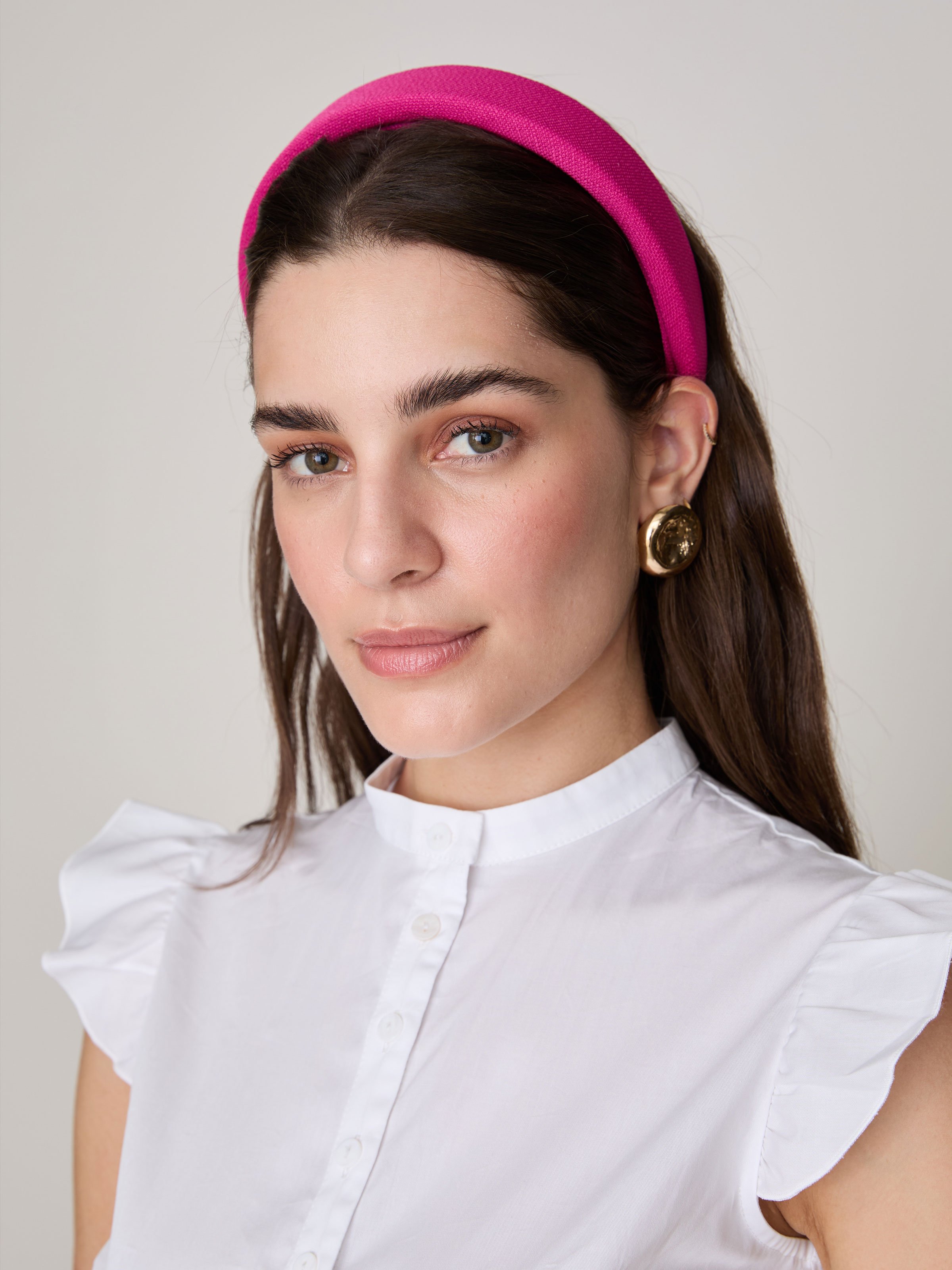 Pinker Haarreif mit Struktur