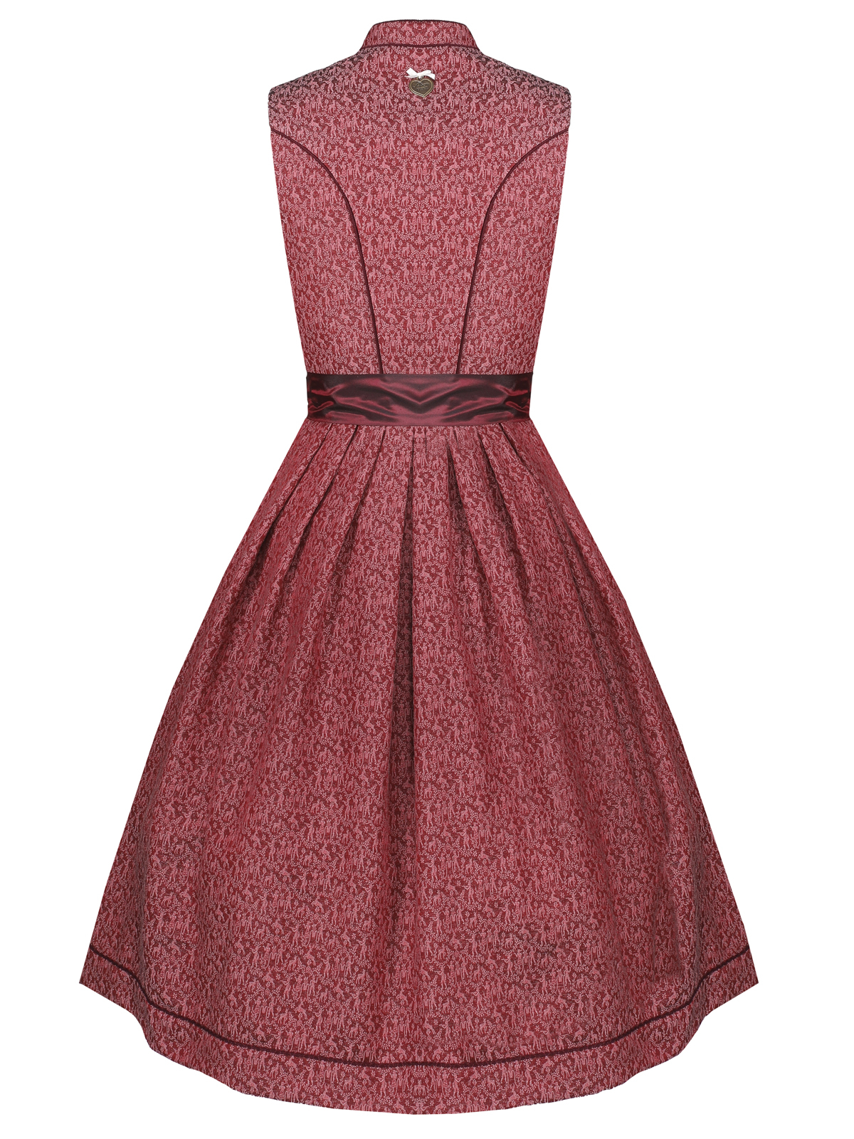 Rotes Dirndl mit Stehkragen