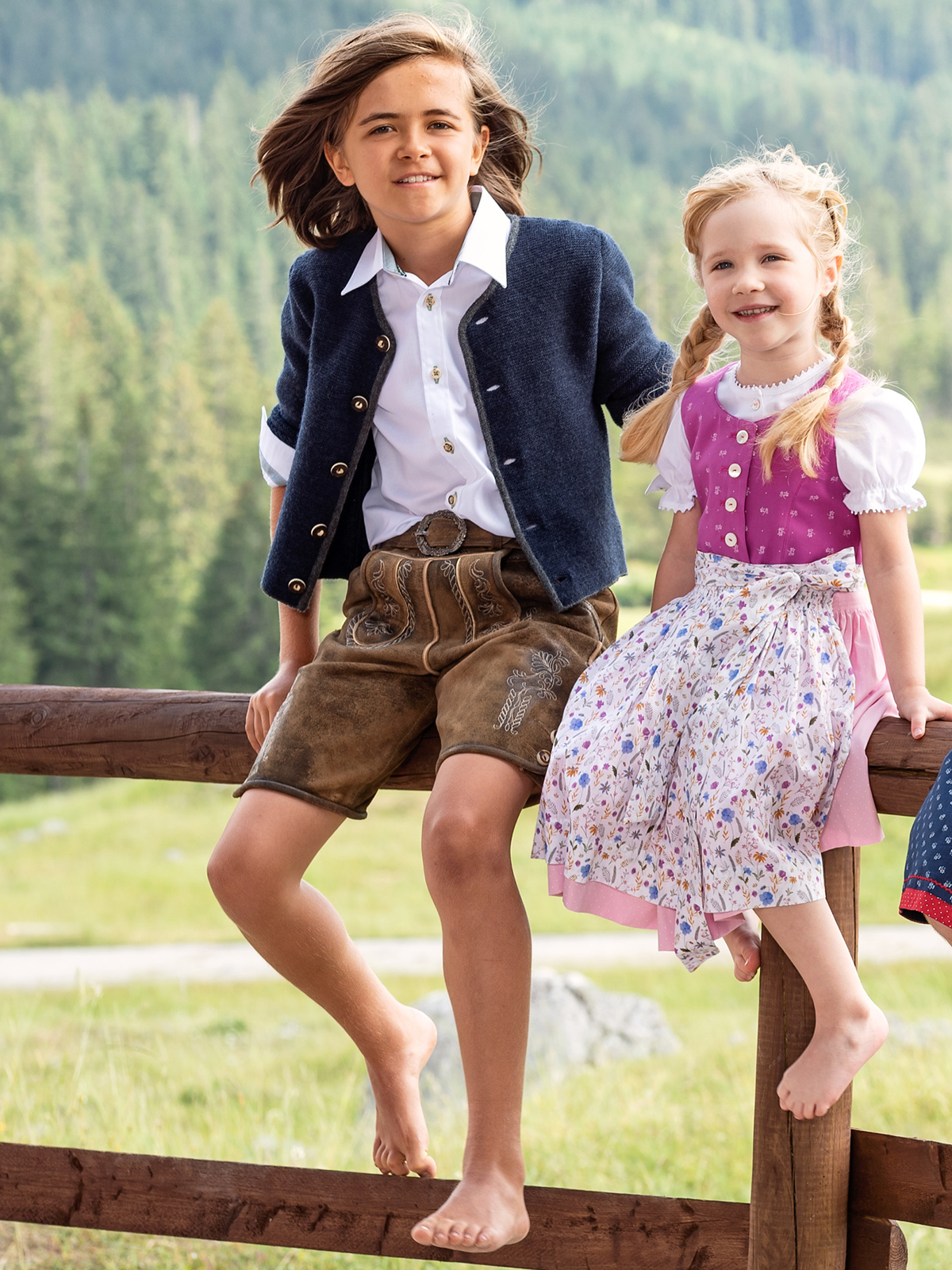 Kurze braune Ziegenlederhose