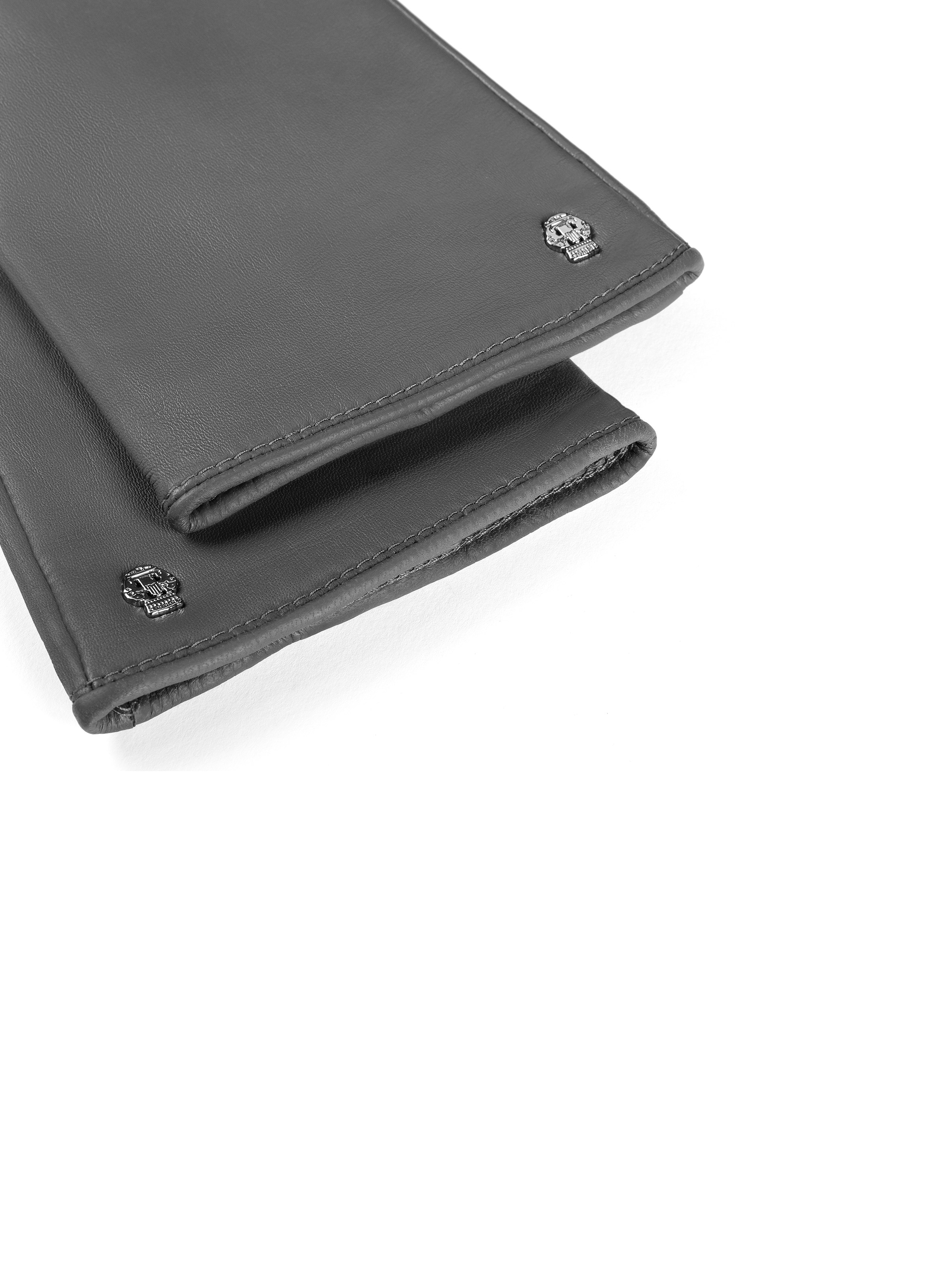 Grauer wasserabweisender Handschuh aus Leder