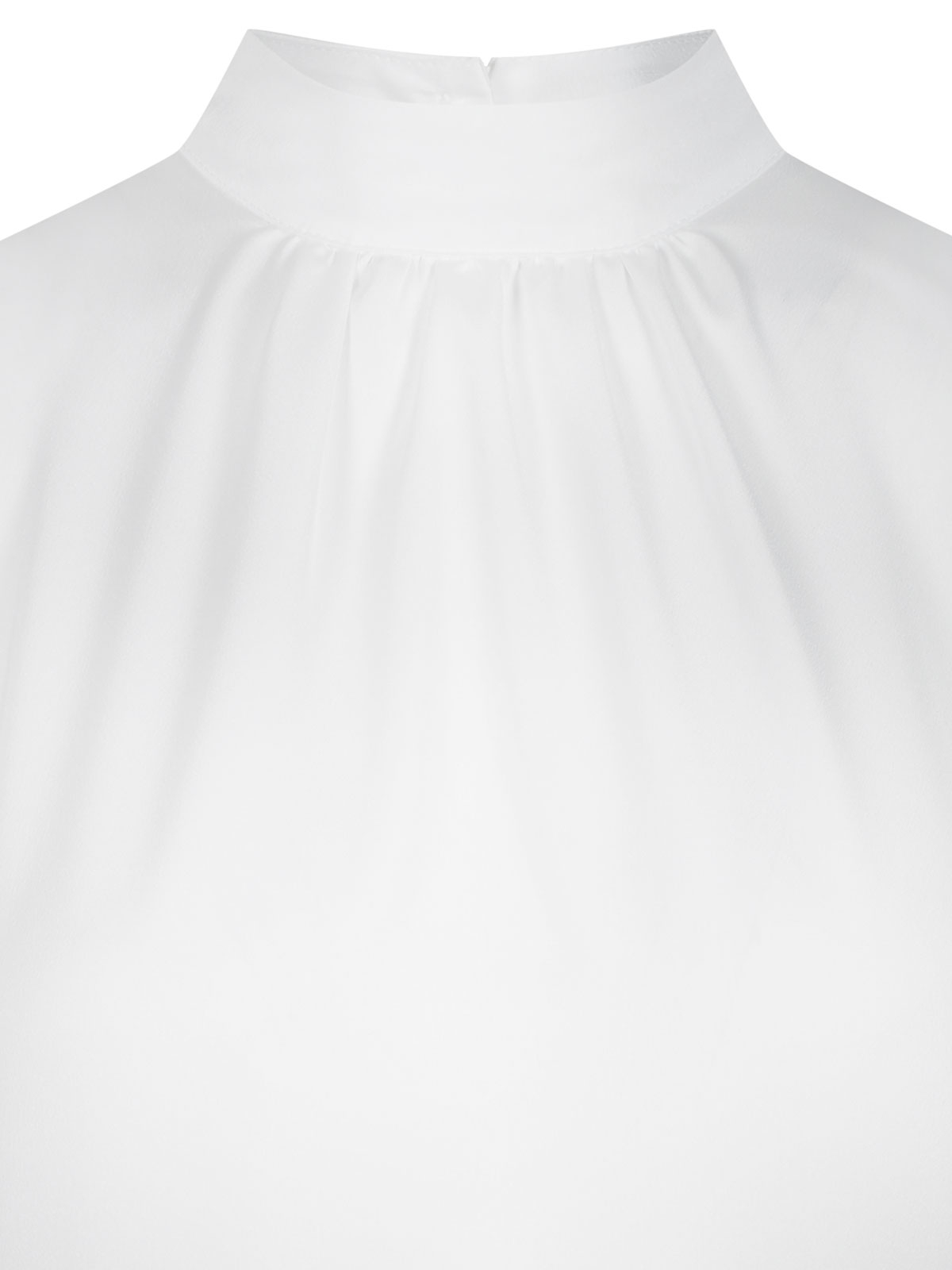 Weißer Blusenbody aus Satin