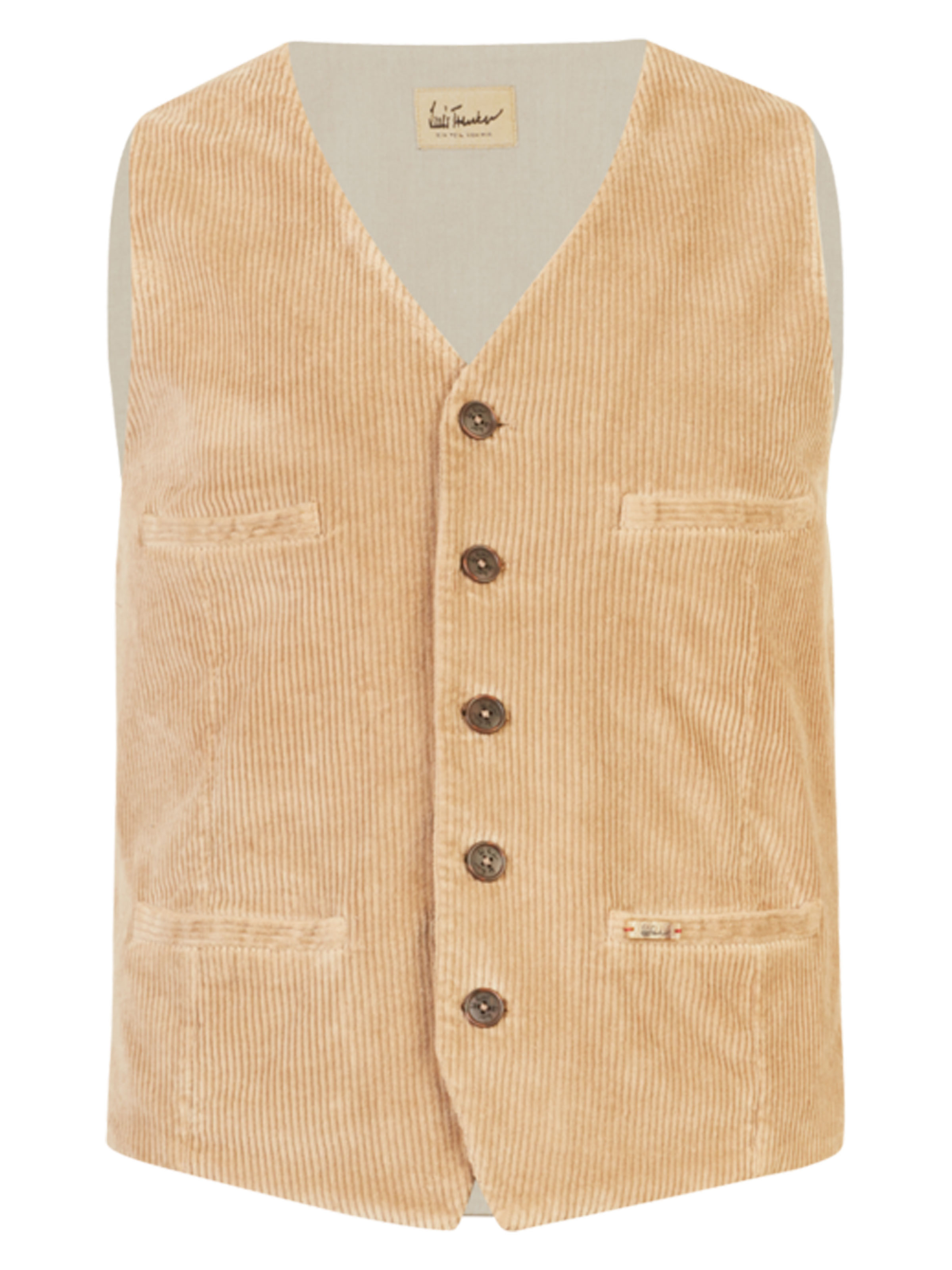 Hellbraune Cord-Weste 