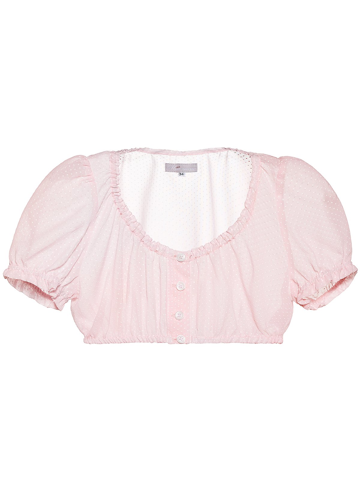 Rosa Dirndlbluse mit Pünktchen