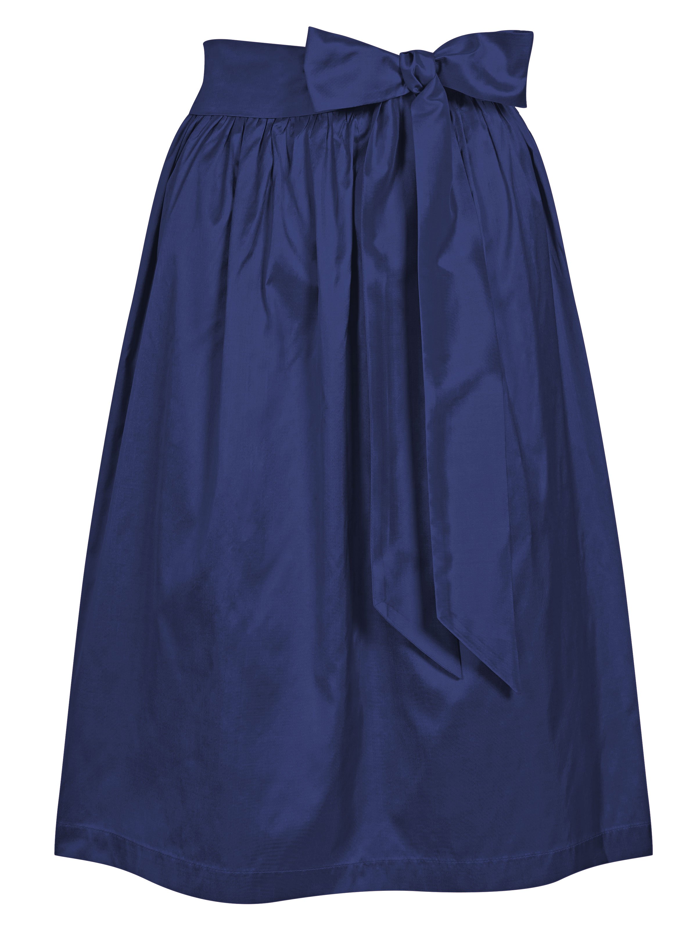 Dunkelblaue Seidenschürze