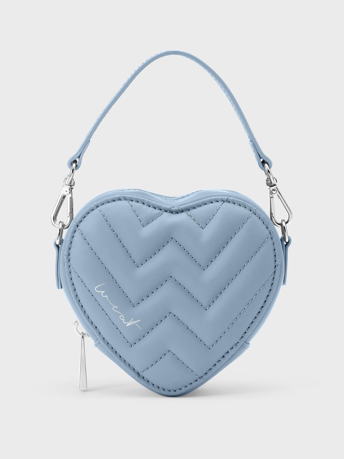 Herzförmige Tasche in Blau