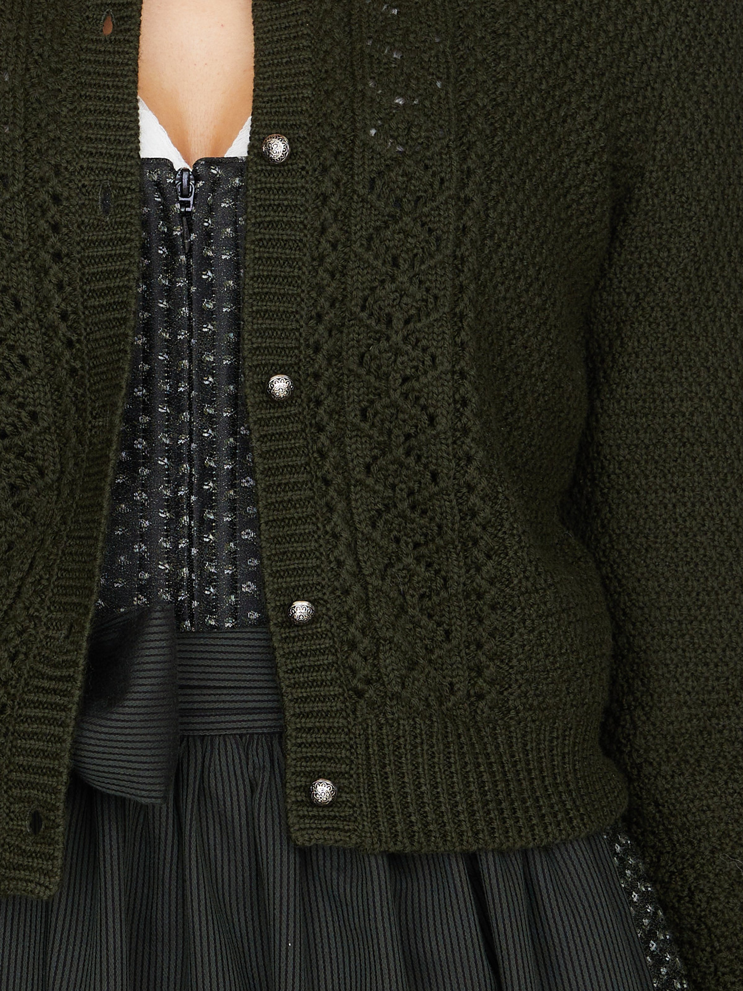 Waldgrüne Strickjacke Waldgrüne Strickjacke