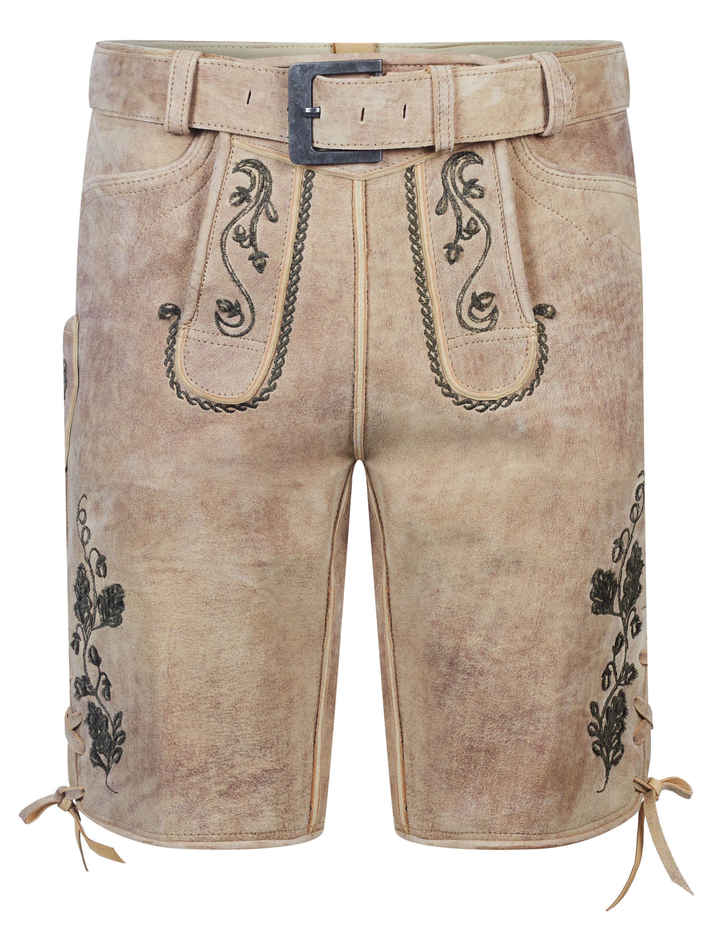 Schlamm-farbene Ziegenlederhose