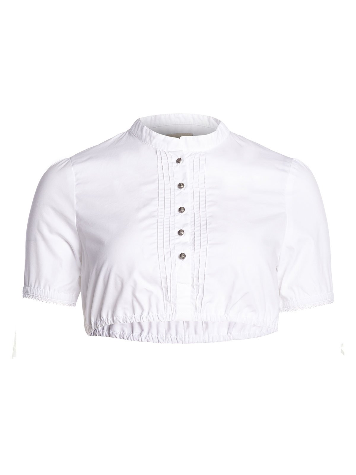 Dirndlbluse in Weiß mit Biesen