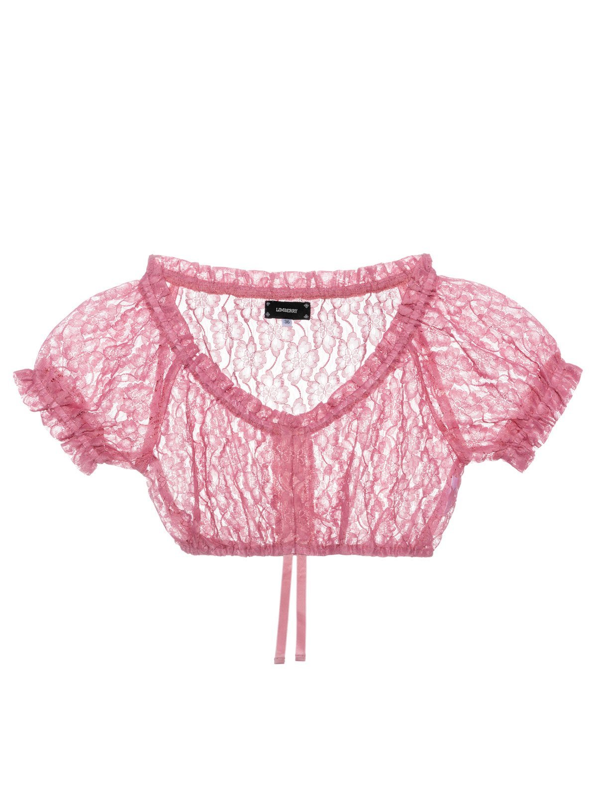 Altrosa Dirndlbluse aus Spitze