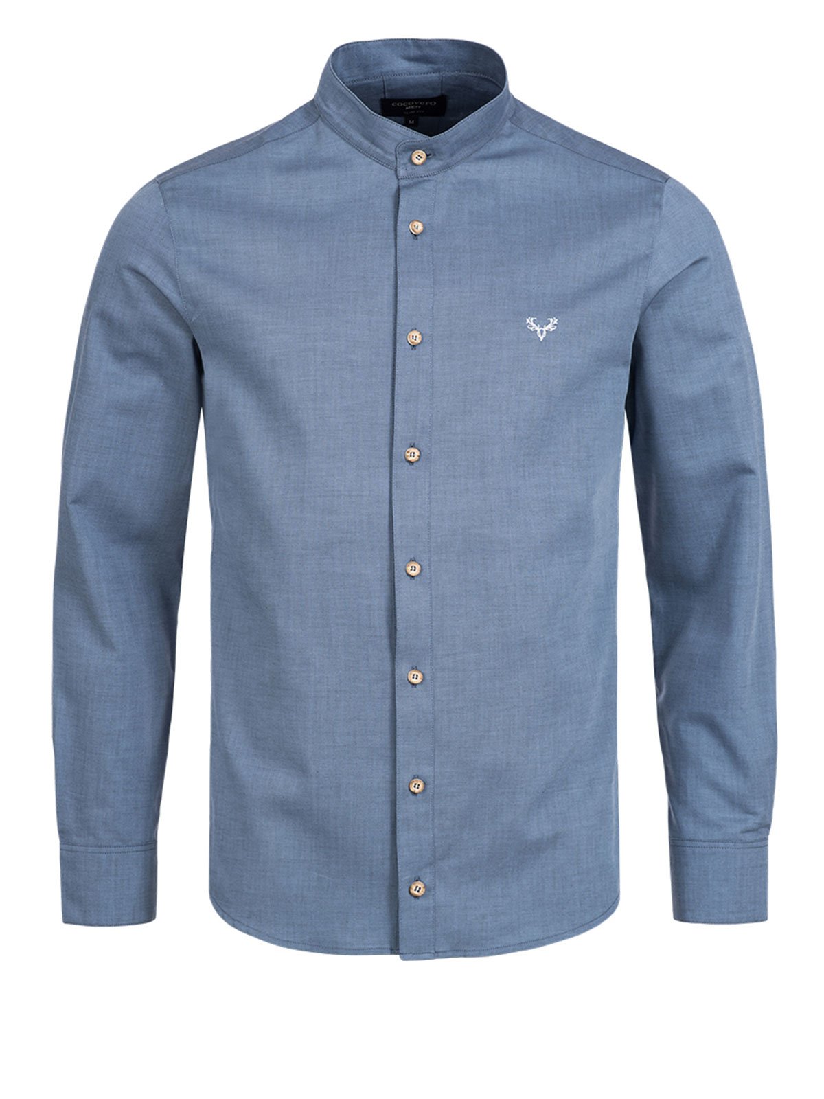 Slimfit Trachtenhemd in Blau
