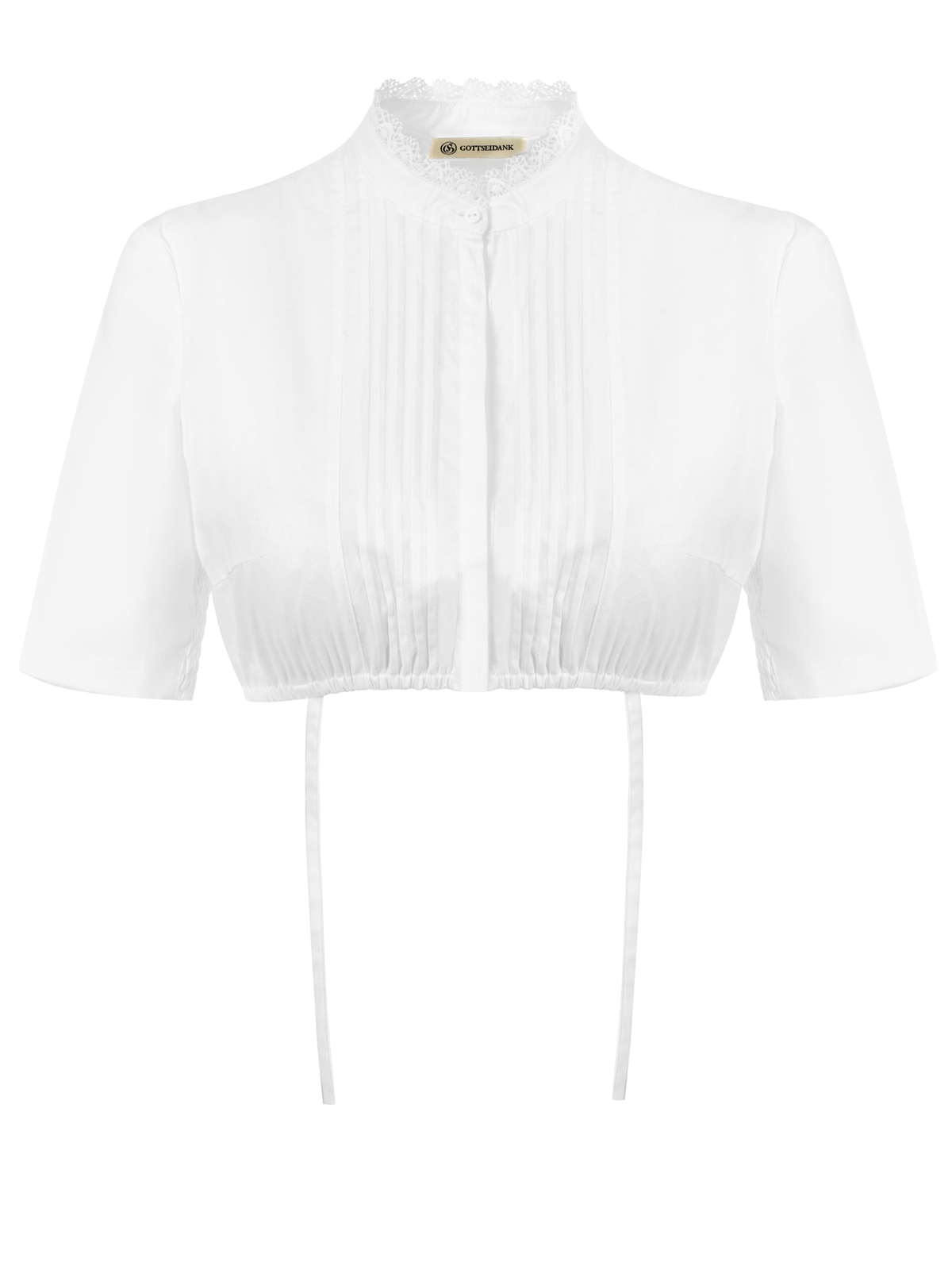 Hochgeschlossene Dirndlbluse
