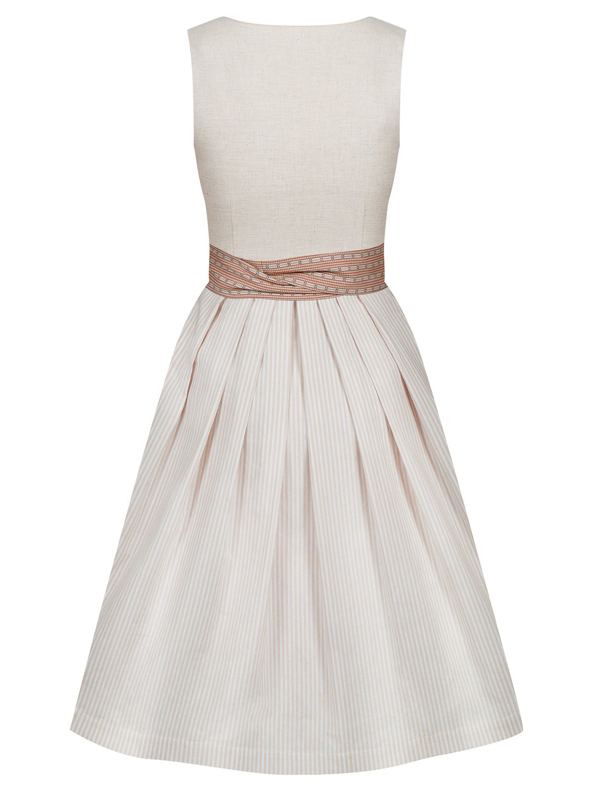 Beiges Leinen-Dirndl 