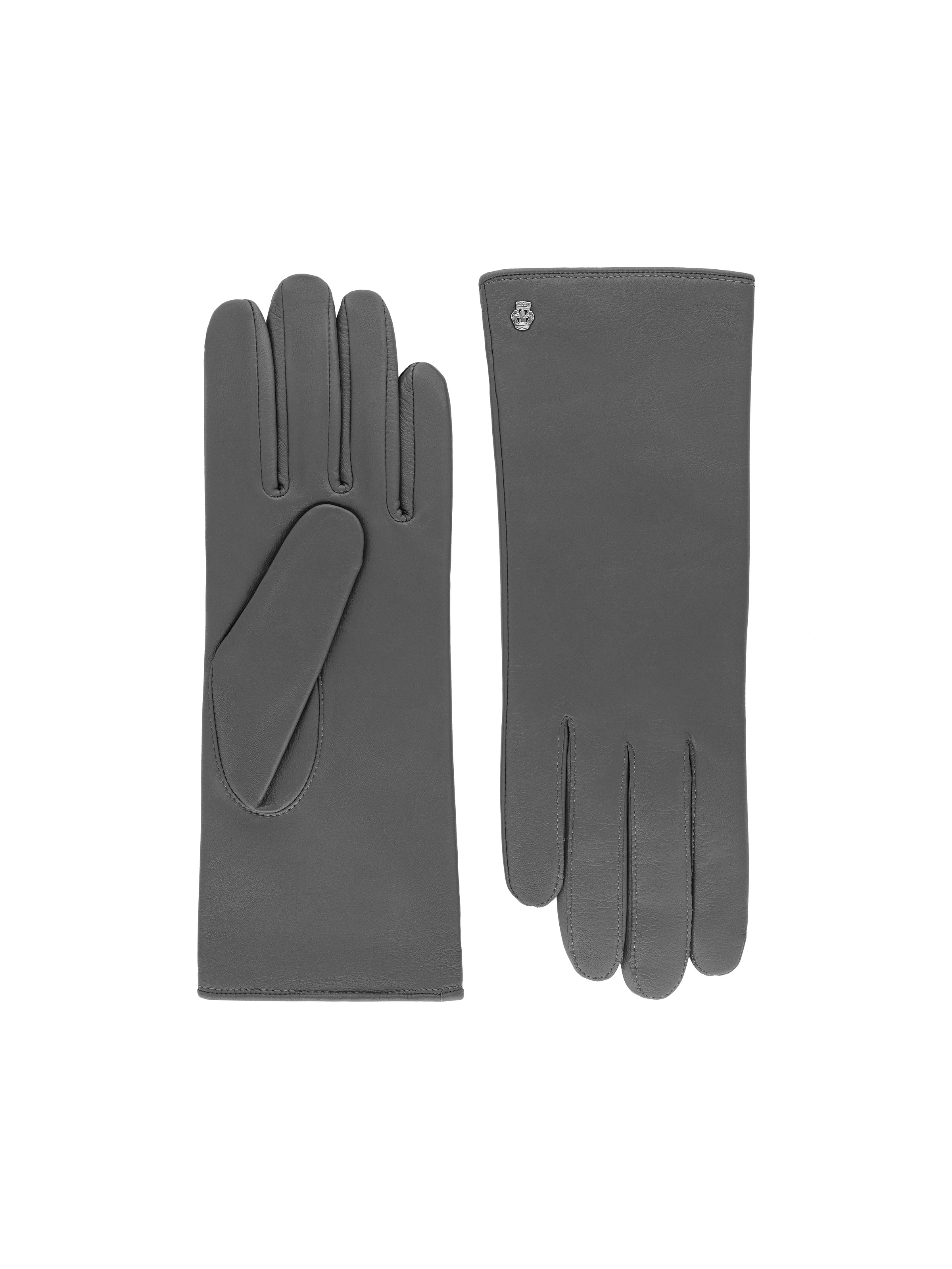 Grauer wasserabweisender Handschuh aus Leder