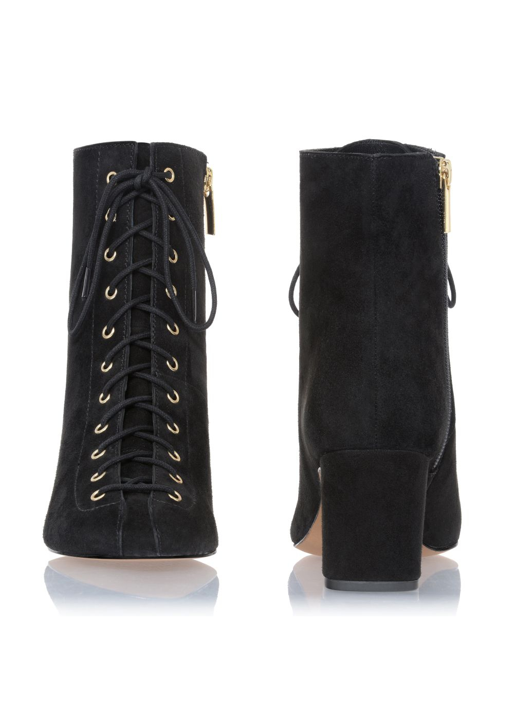 Schnürstiefel aus Wildleder