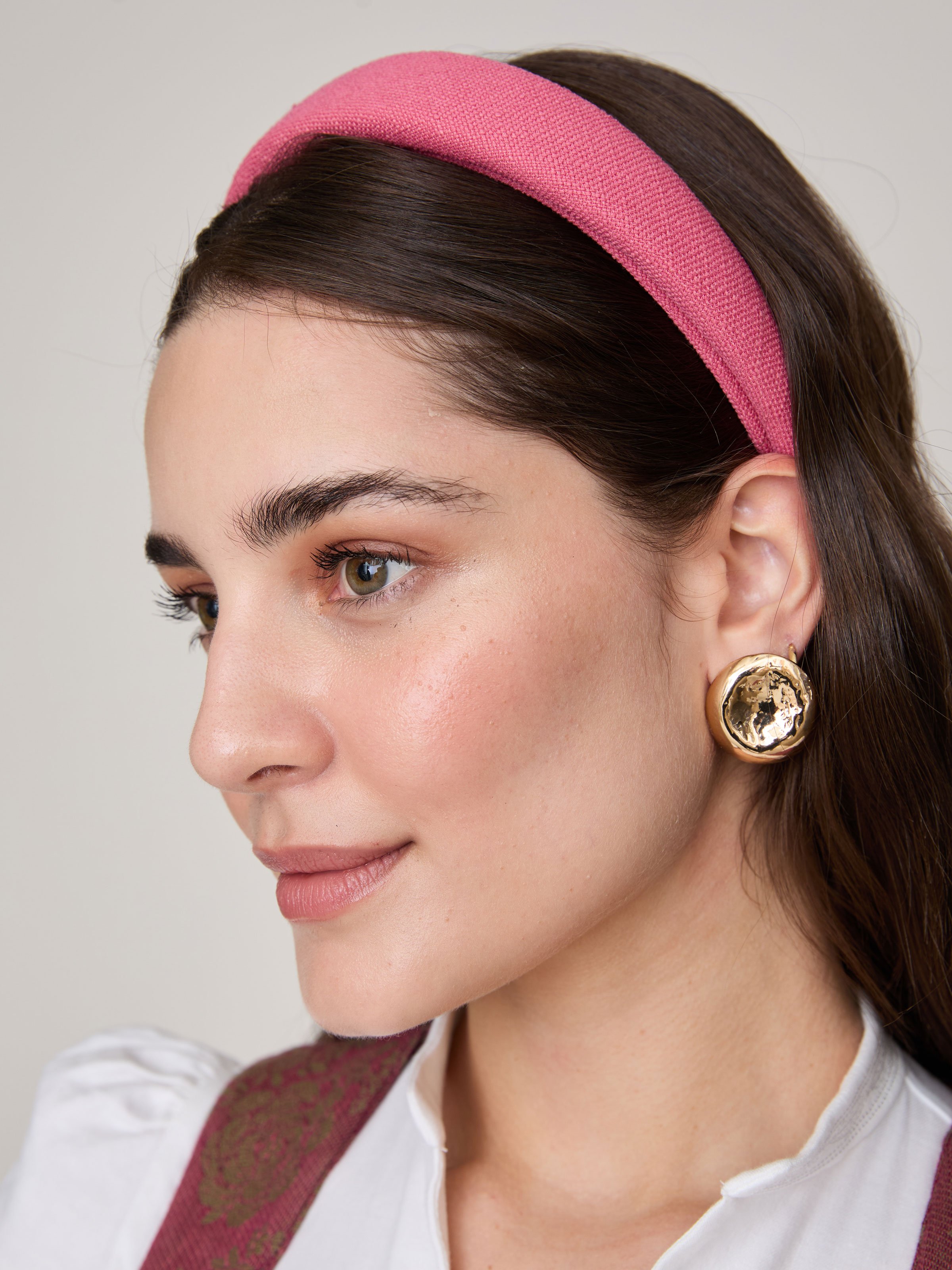 Pinker Haarreif mit Struktur