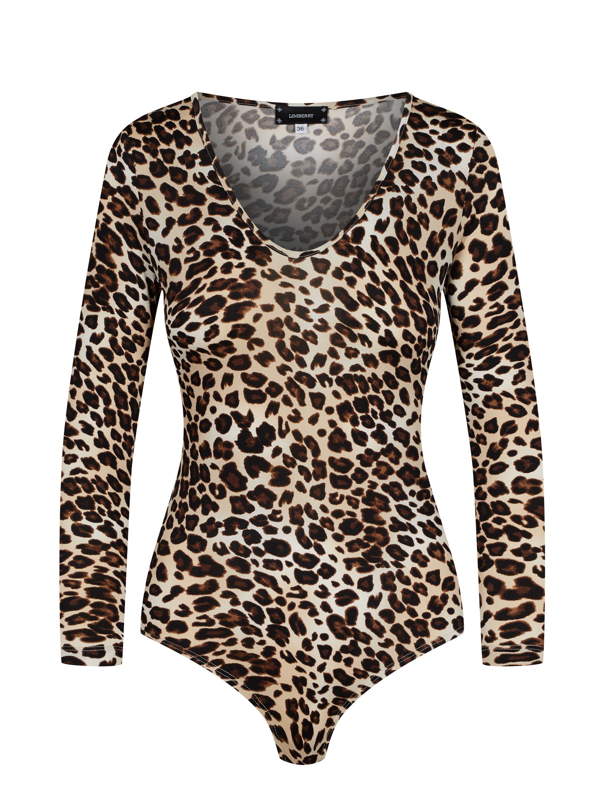 Langarm Body mit Leo Print
