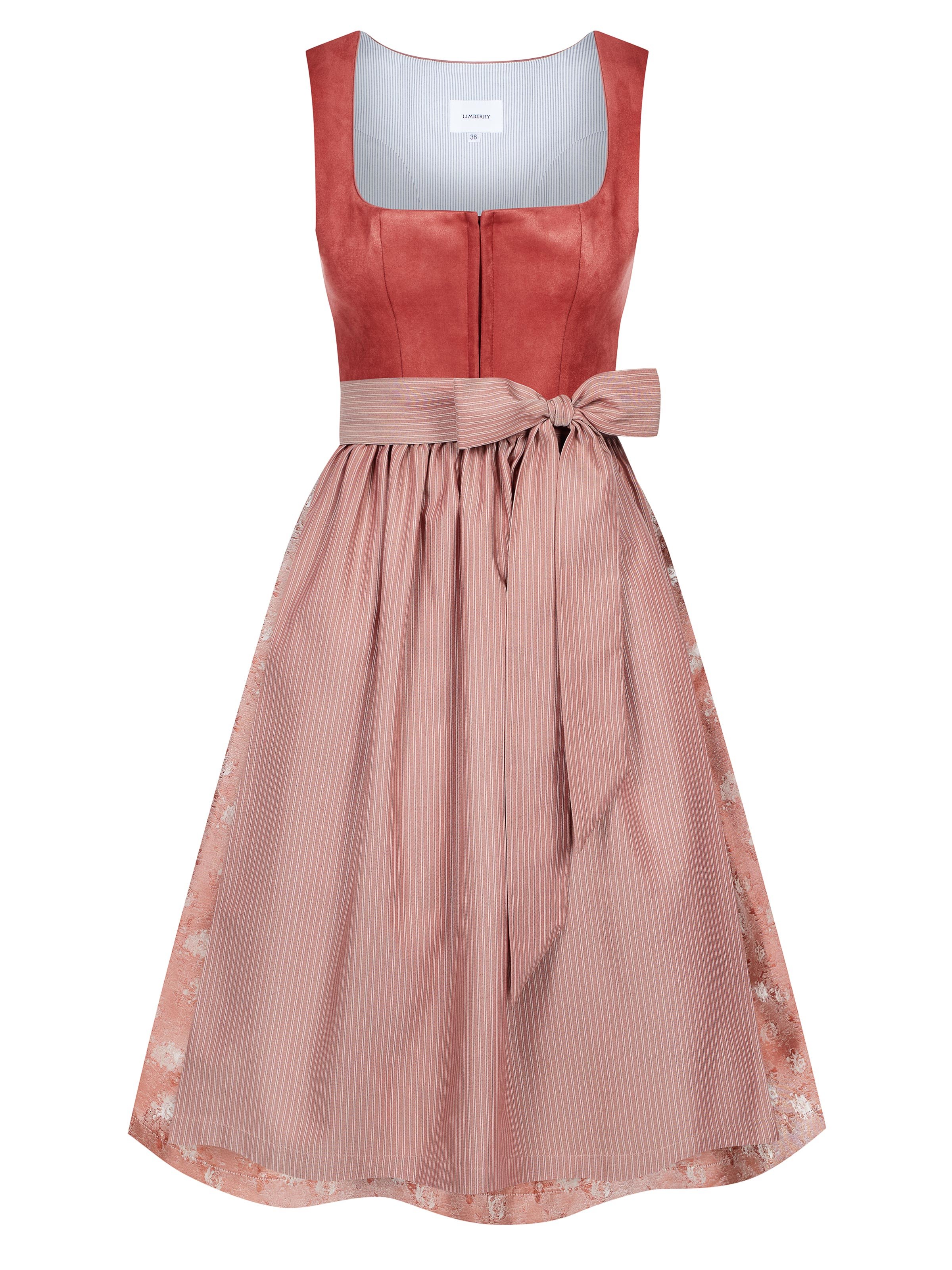 Kupfer-farbenes Dirndl mit Velours-Mieder