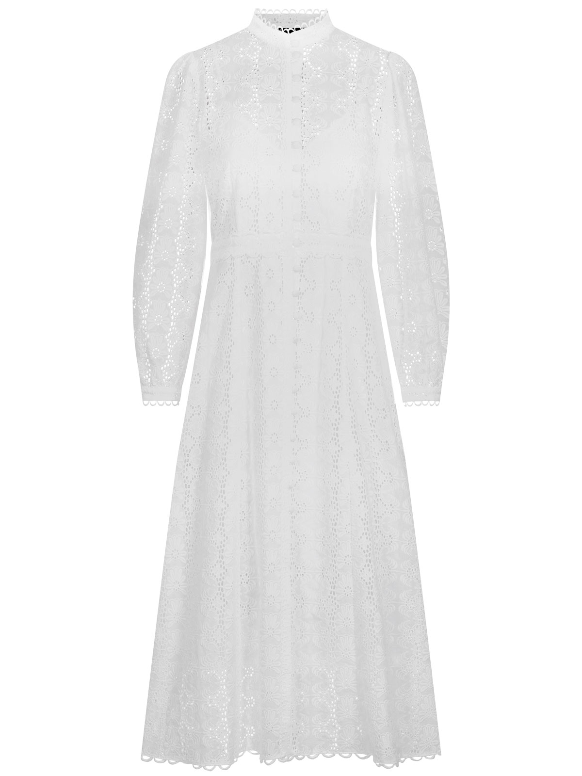 Midikleid aus Lochspitze