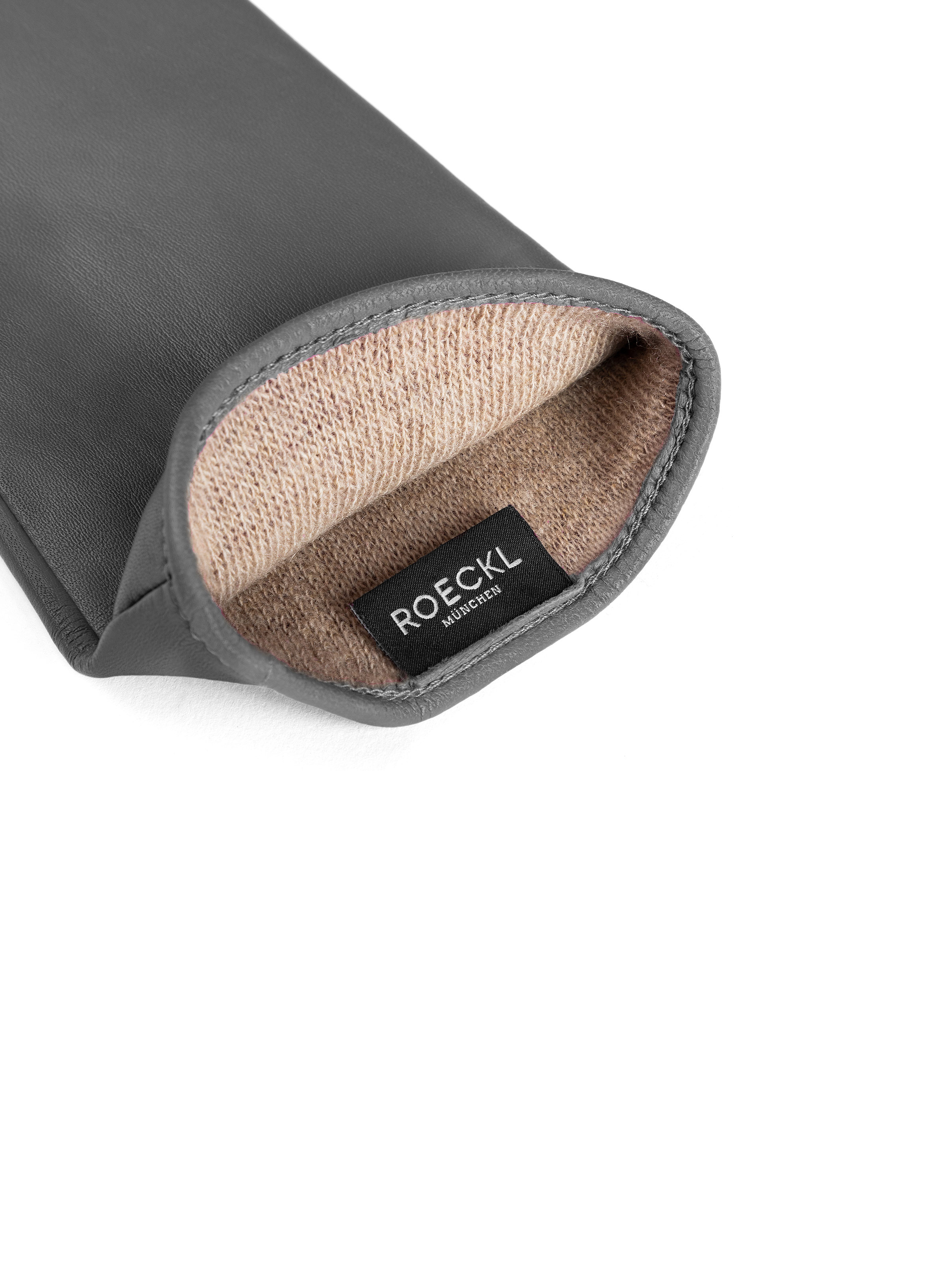Grauer wasserabweisender Handschuh aus Leder