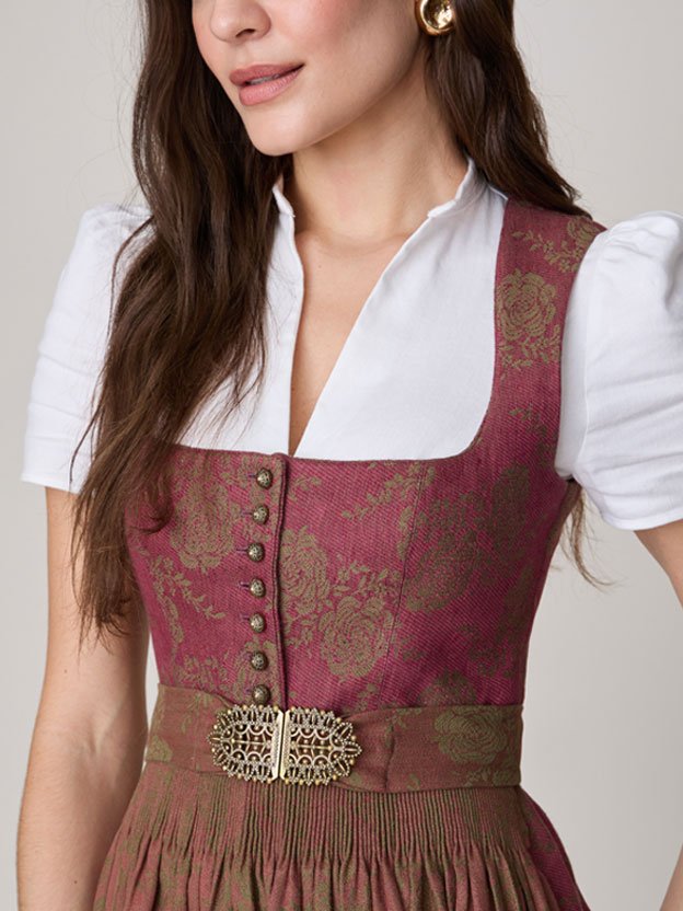 Dirndlbluse Stehkragen