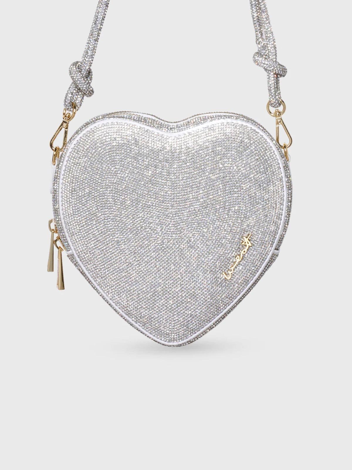 Herzförmige Tasche mit Strass