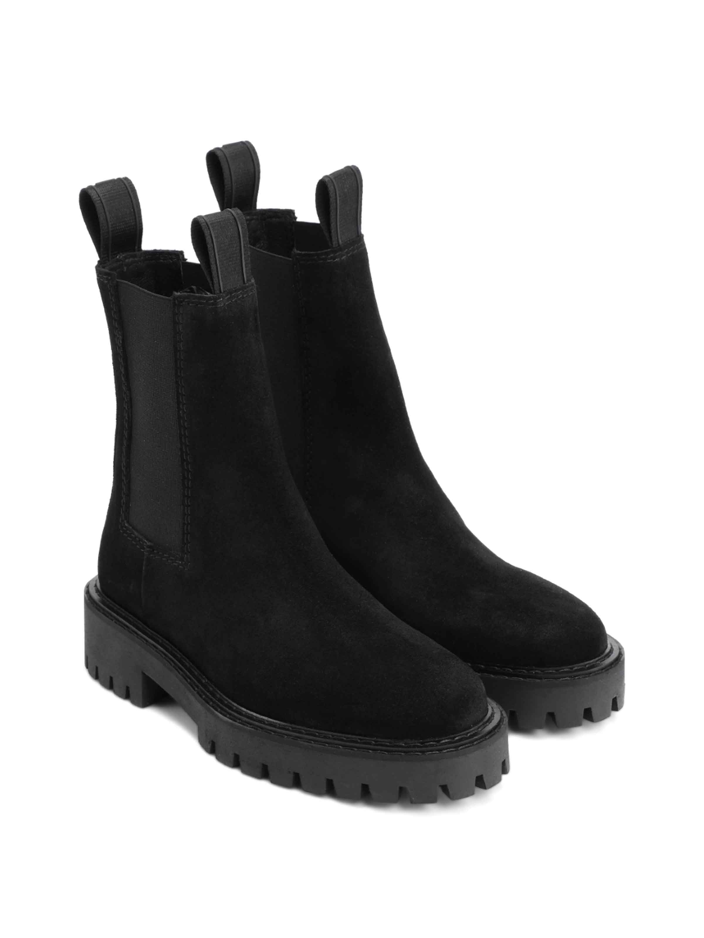 Schwarzer Chelsea-Boot aus Leder