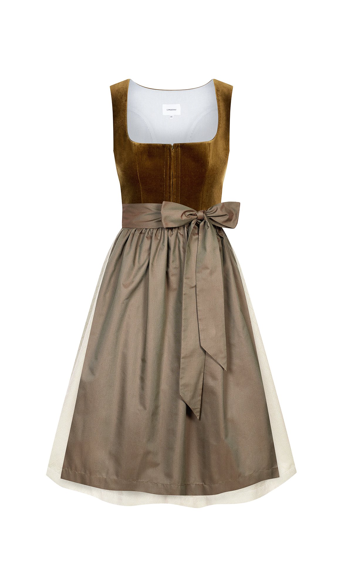 Olivgrünes Dirndl mit Samt-Mieder