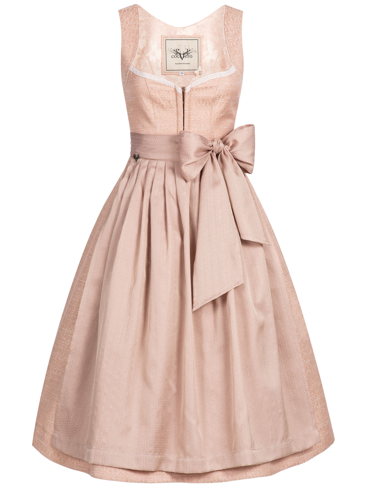 Pastell-farbenes Dirndl in sanftem Apricot
